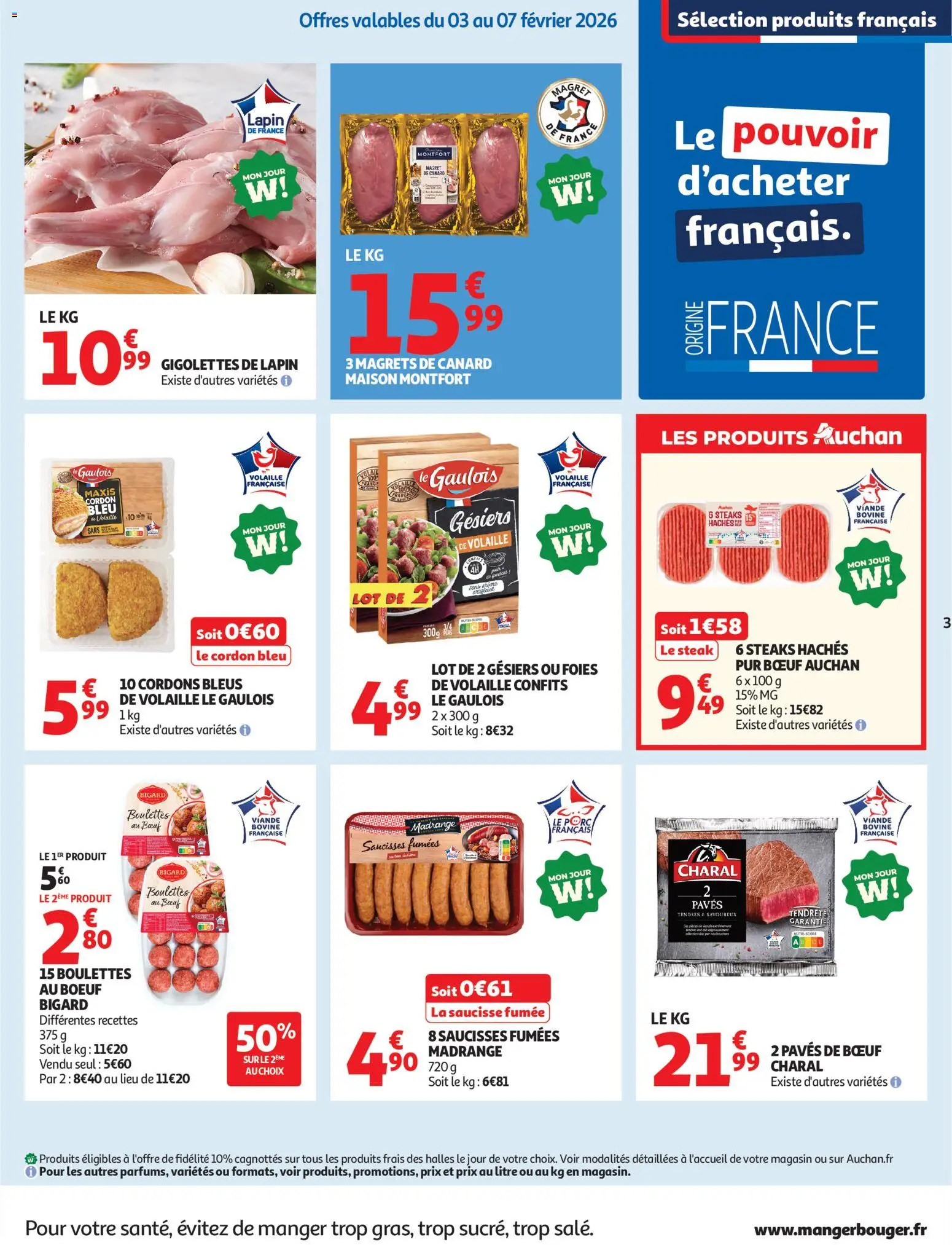 {H1} | Page: 3 | Produits: Saucisse fumée, Saucisse, Viande bovine, Magrets de canard