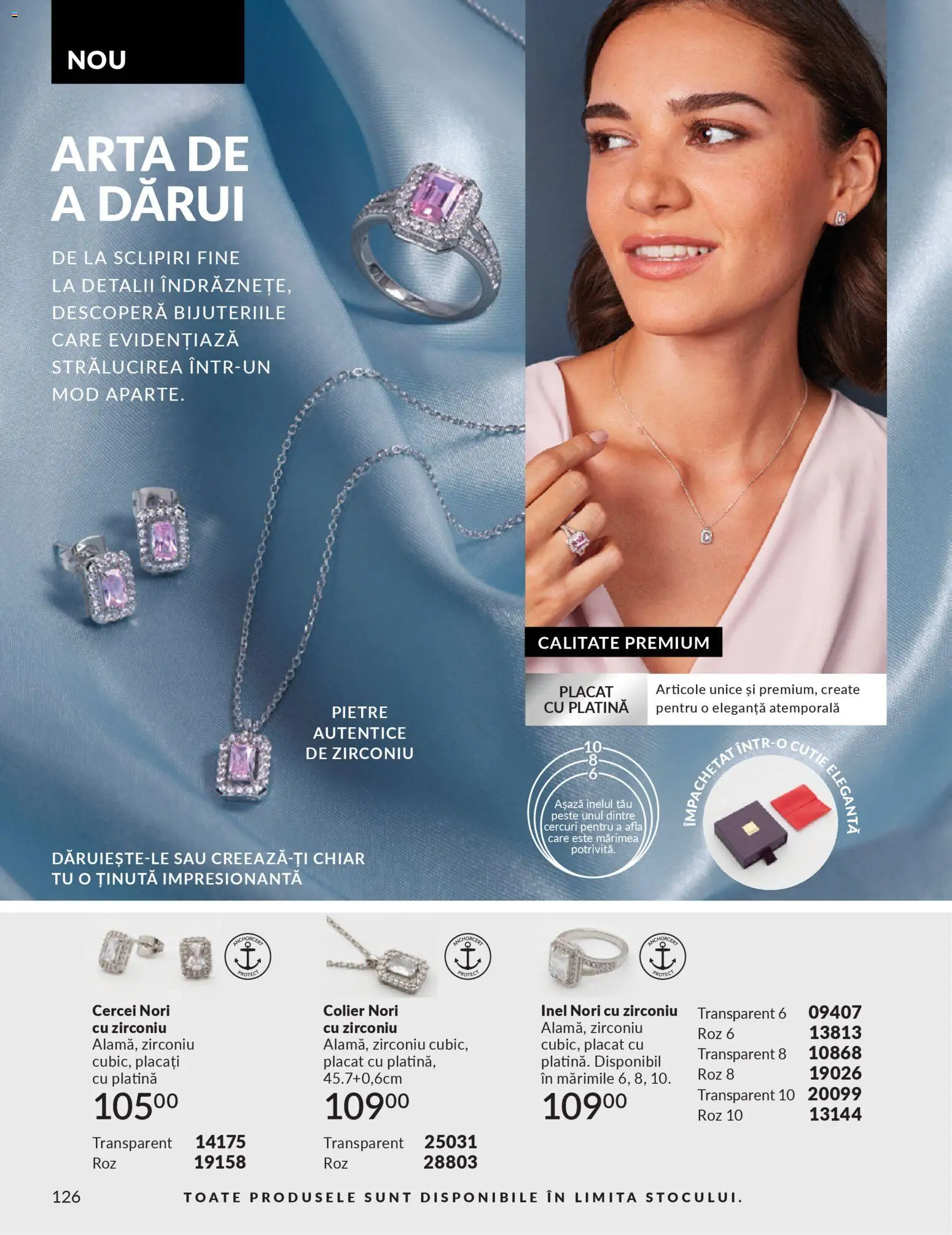 Noul catalog Avon – valabil de la 01.03.2026 | Pagină: 128 | Produse: Cercei, Colier, Inel, Pește