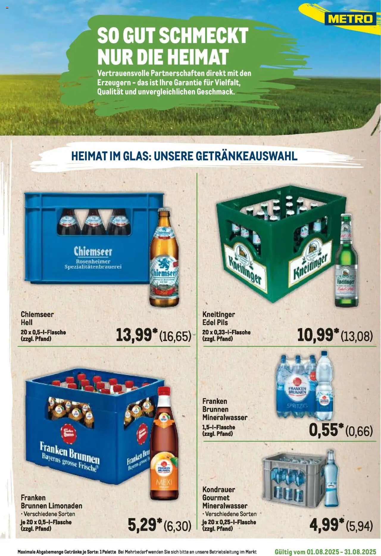Metro Regionaler Flyer - gültig ab dem 01.08.2025 | Seite: 107 | Produkte: Pils, Mineralwasser