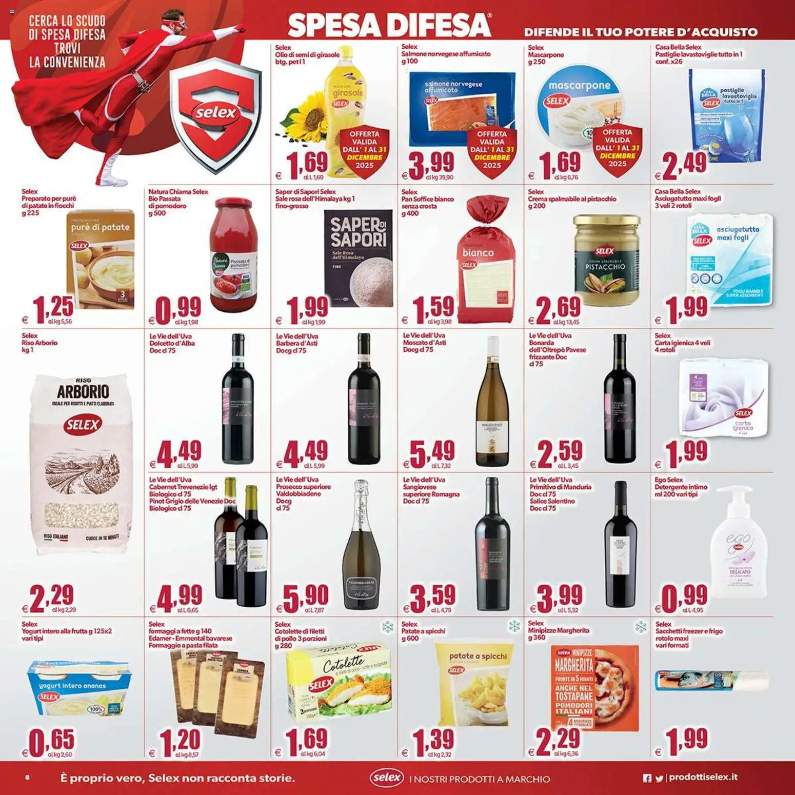 Volantino Elite Supermercati del 28.11.2025 | Pagina: 8 | Prodotti: Prosecco, Patate, Olio, Mascarpone