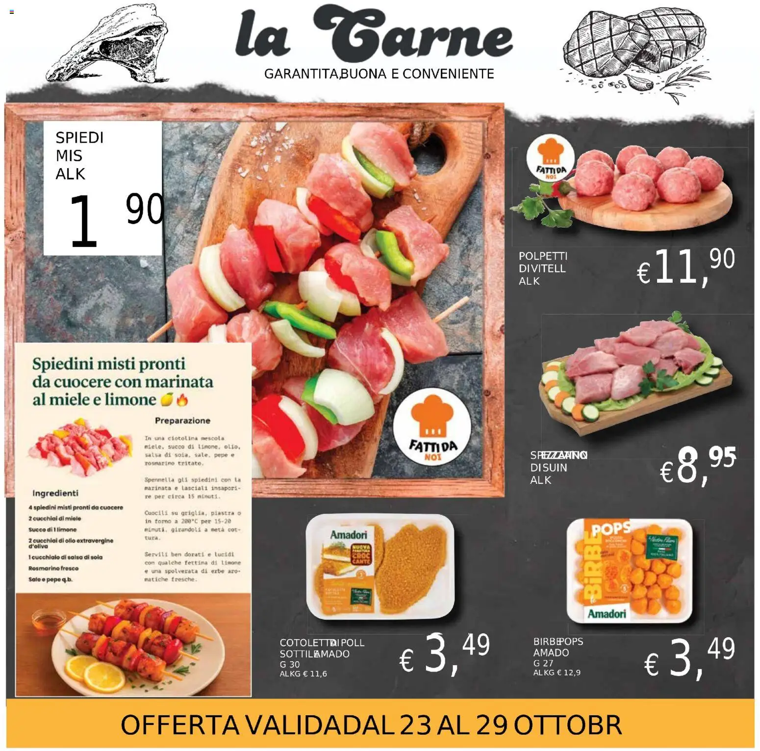 Volantino Coal del 23.10.2025 | Pagina: 4 | Prodotti: Sale, Limone, Olio, Spiedini