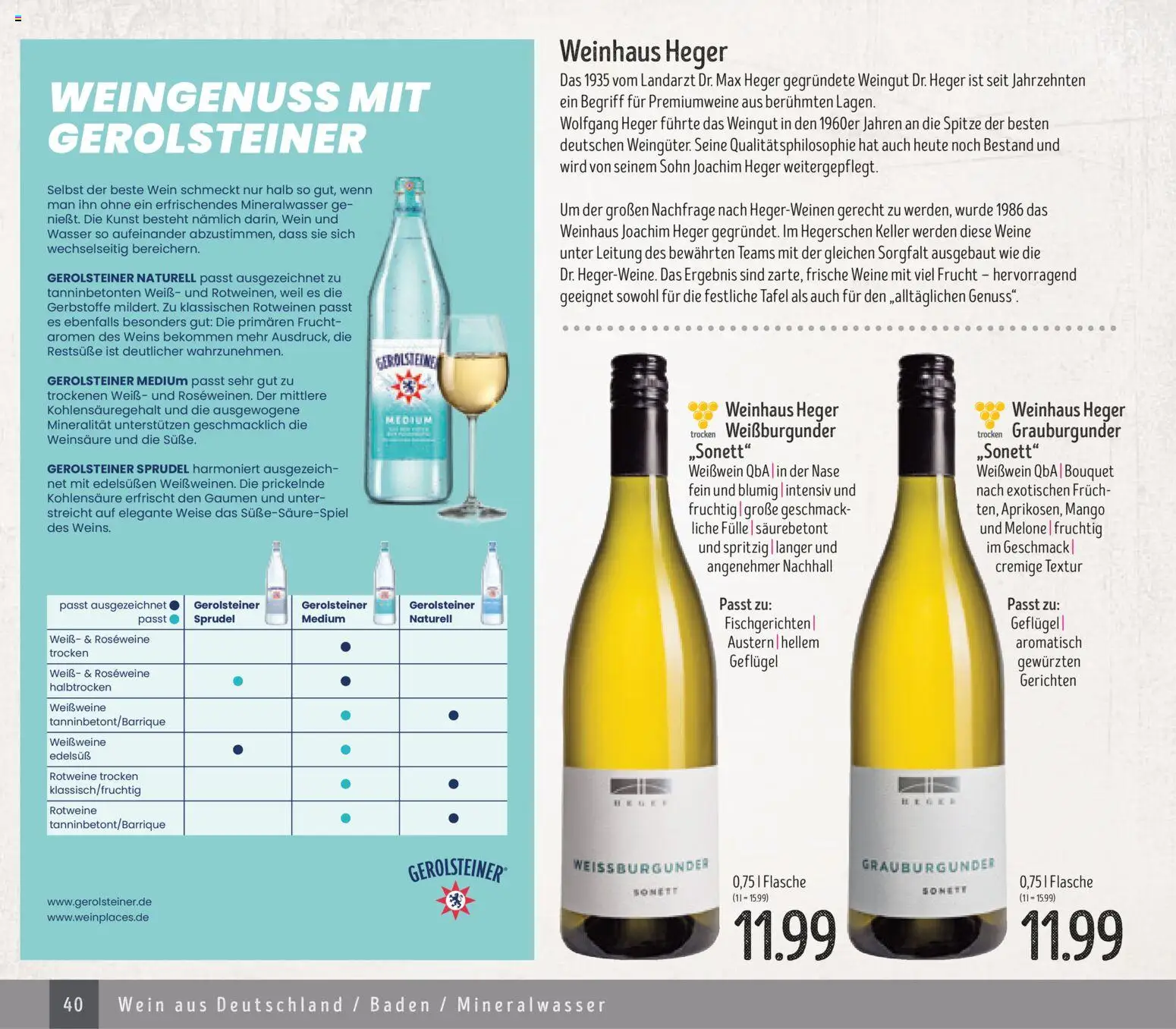 Edeka Struve Wein– und Spirituosen – gültig ab 14.11.2025 | Seite: 40 | Produkte: Mango, Melone, Wein, Gerolsteiner