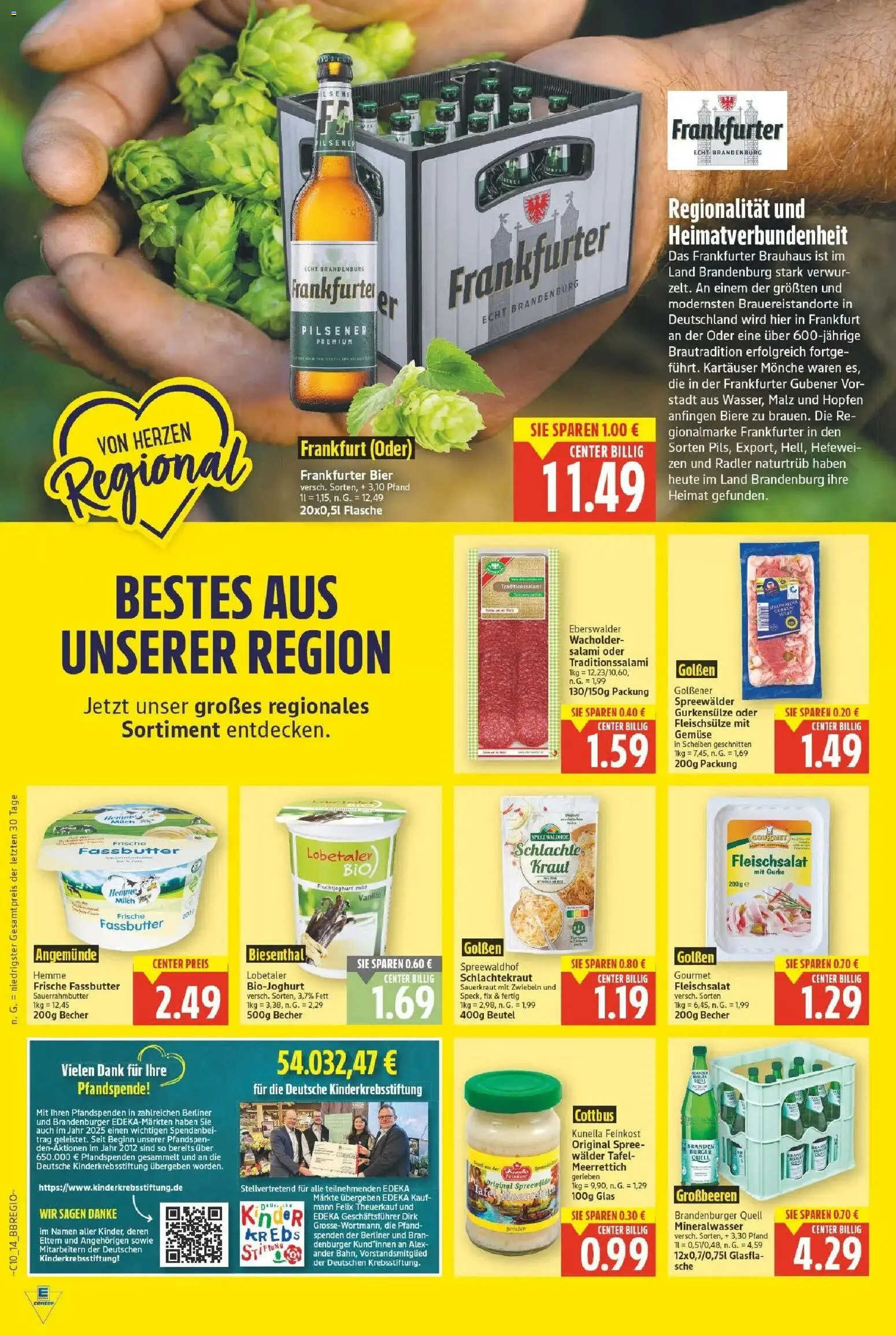 E center Prospekt Strausberg	 – gültig ab 02.03.2026 | Seite: 14 | Produkte: Bier, Burger, Fruchtjoghurt, Salami