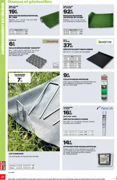 Brico Dépôt - Prévisualisation de Brico Dépôt - L'officiel du bricolage valide à partir de 25.03.2026 | Page: 28 | Produits: Rouleau, Gazon synthétique, Gazon, Colle