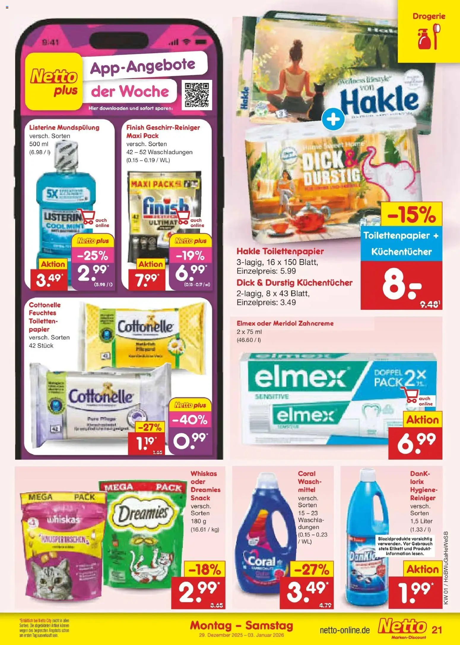 Netto Marken-Discount prospekt Hamburg	 – gültig ab 28.12.2025 | Seite: 31 | Produkte: Coral, Whiskas, Listerine, Toilettenpapier