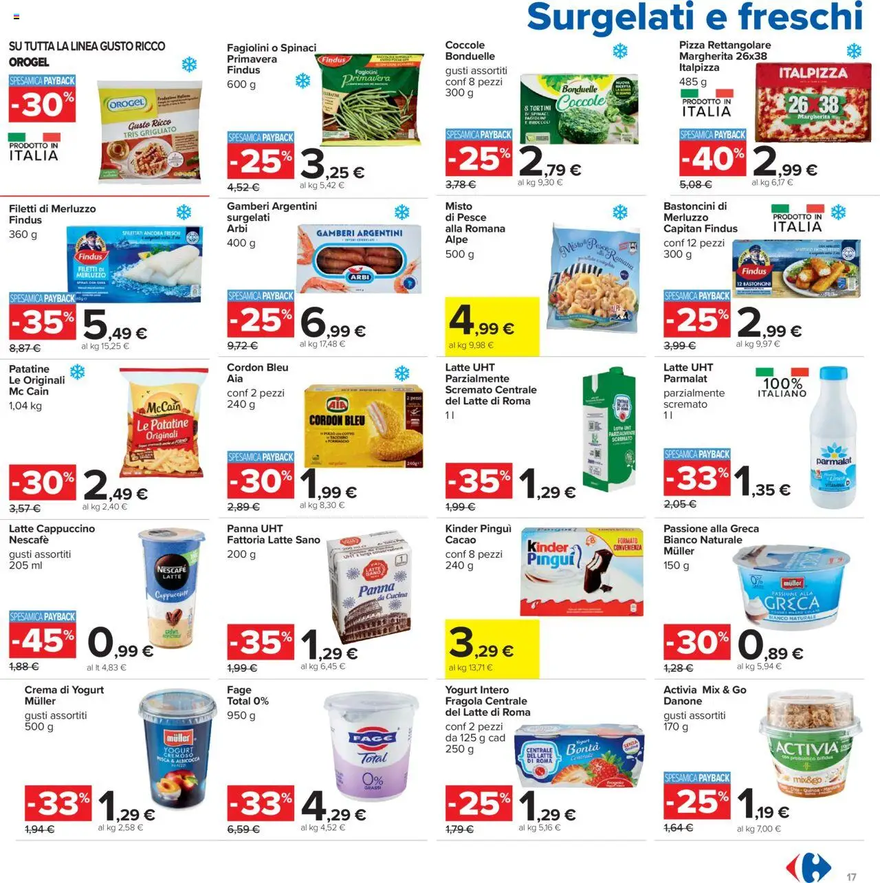 Volantino Carrefour del 07.08.2025 | Pagina: 17 | Prodotti: Crema, Pizza, Latte, Fagiolini