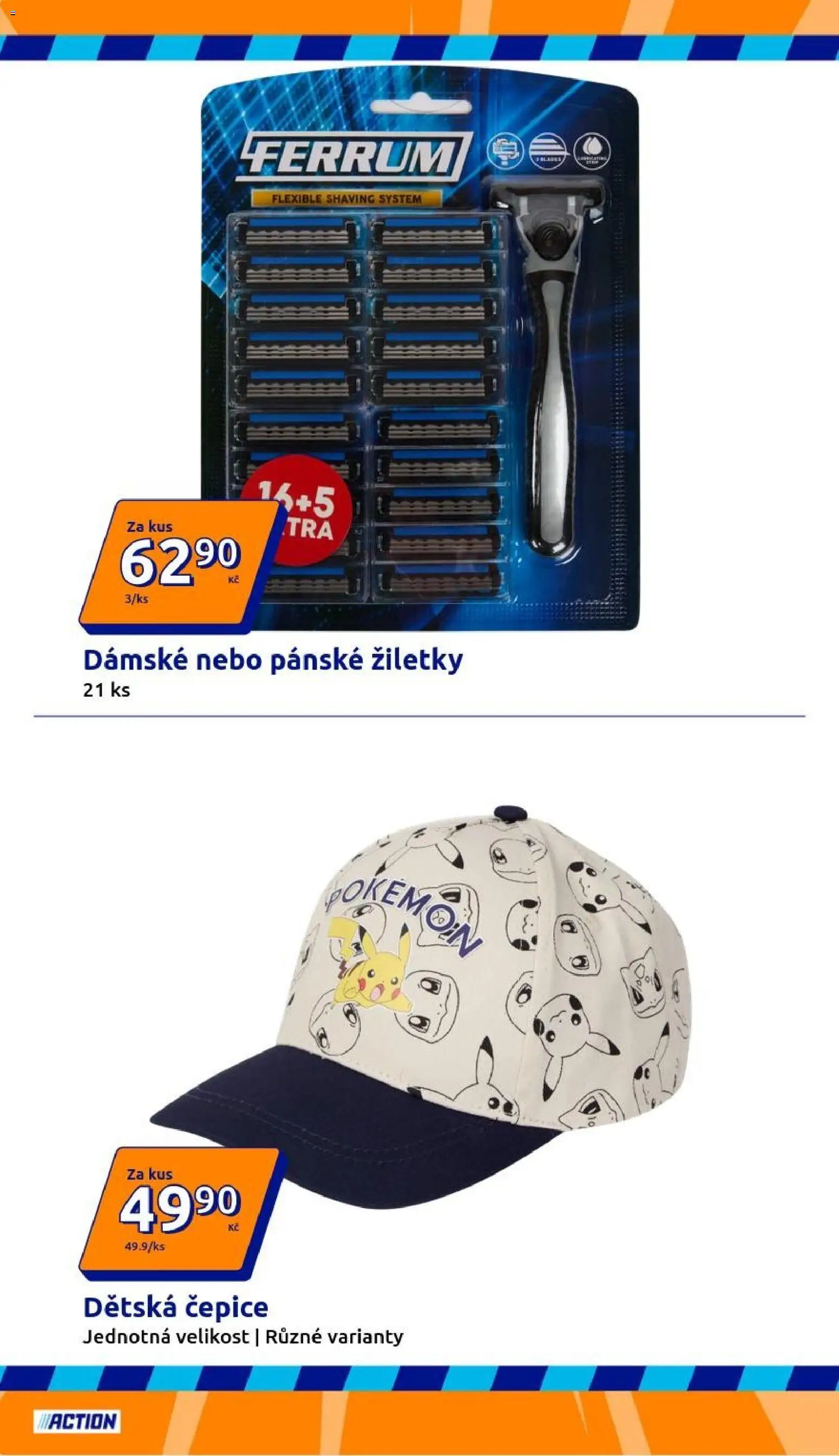 Action leták od 29.04.2026 | Strana: 18 | Produkty: Čepice, Žiletky