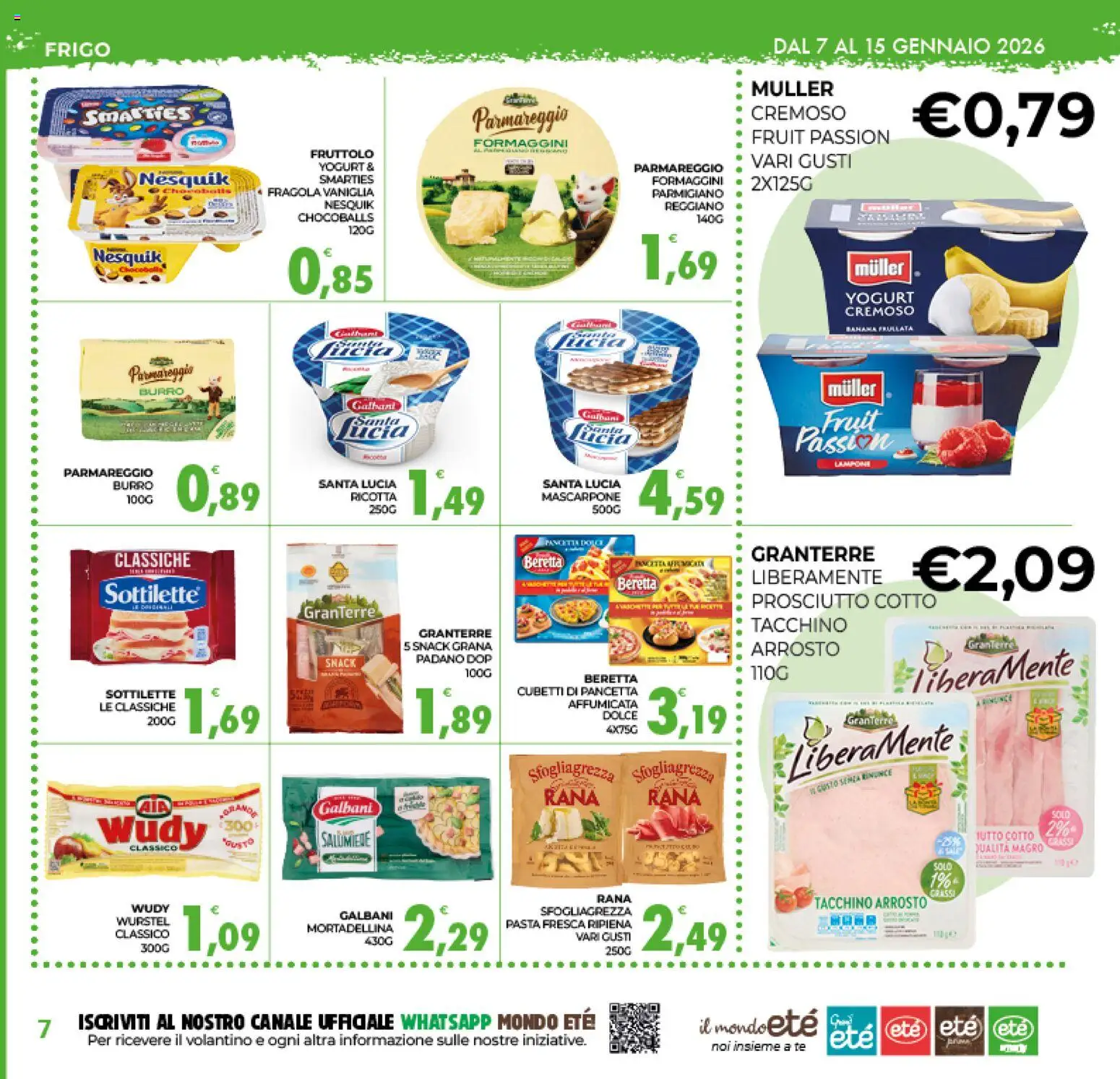 Volantino Eté del 07.01.2026 | Pagina: 7 | Prodotti: Arrosto, Yogurt, Tè, Prosciutto