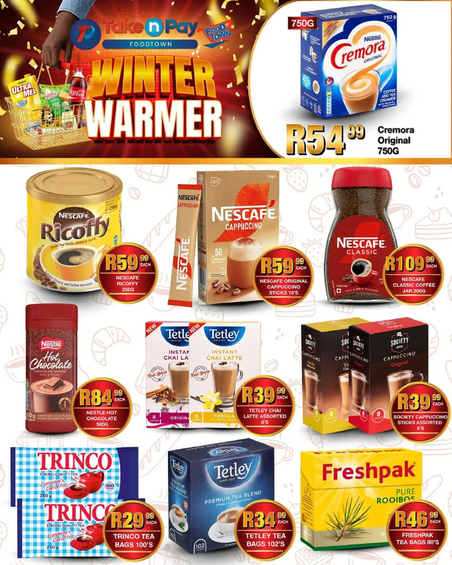 New Take n Pay catalogue – valid from 27.04.2026 | Page: 7 | Products: Creamer, Coffee, Chocolate, Tea