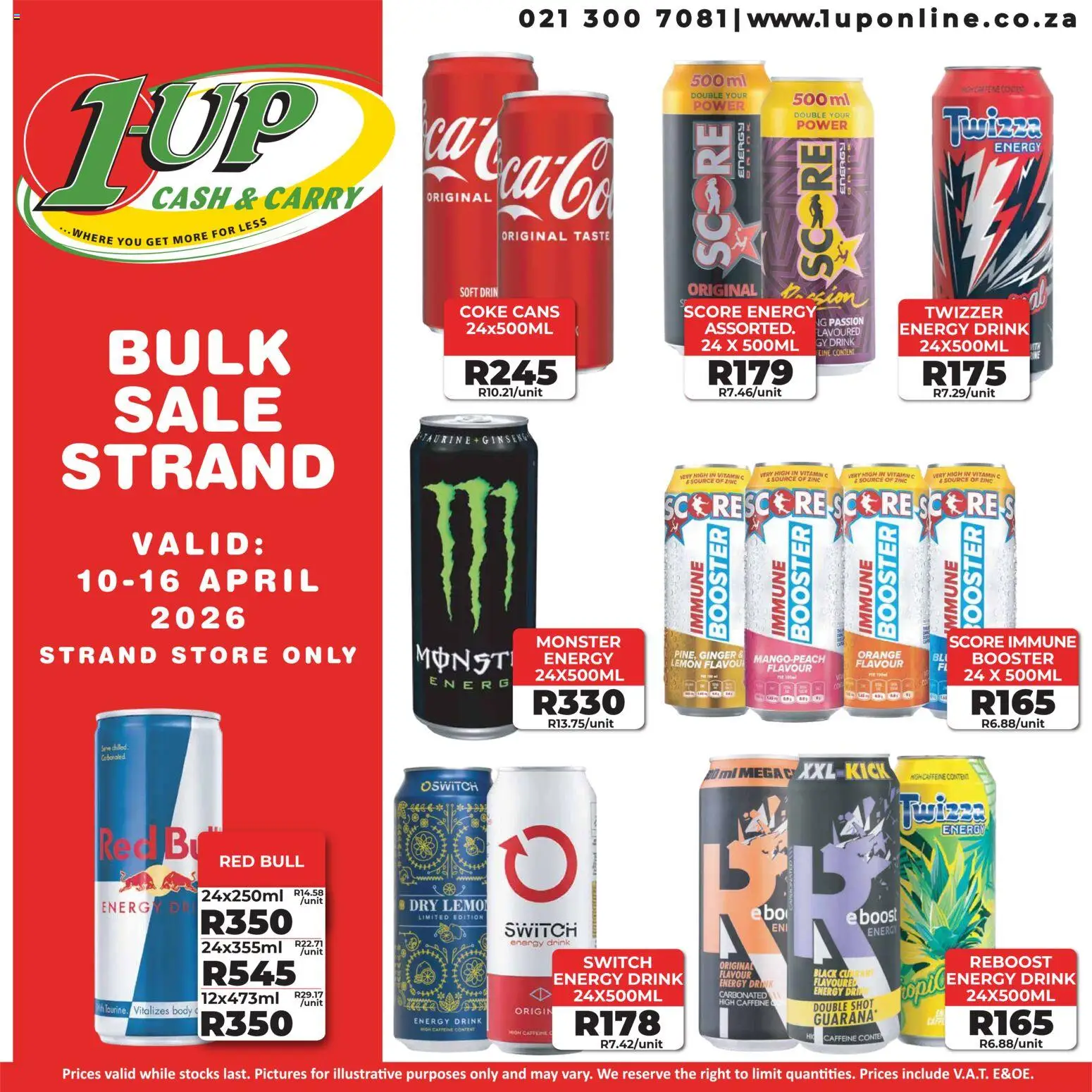 New 1UP Cash & Carry catalogue – valid from 10.04.2026 | Page: 1 | Products: Coke, Switch