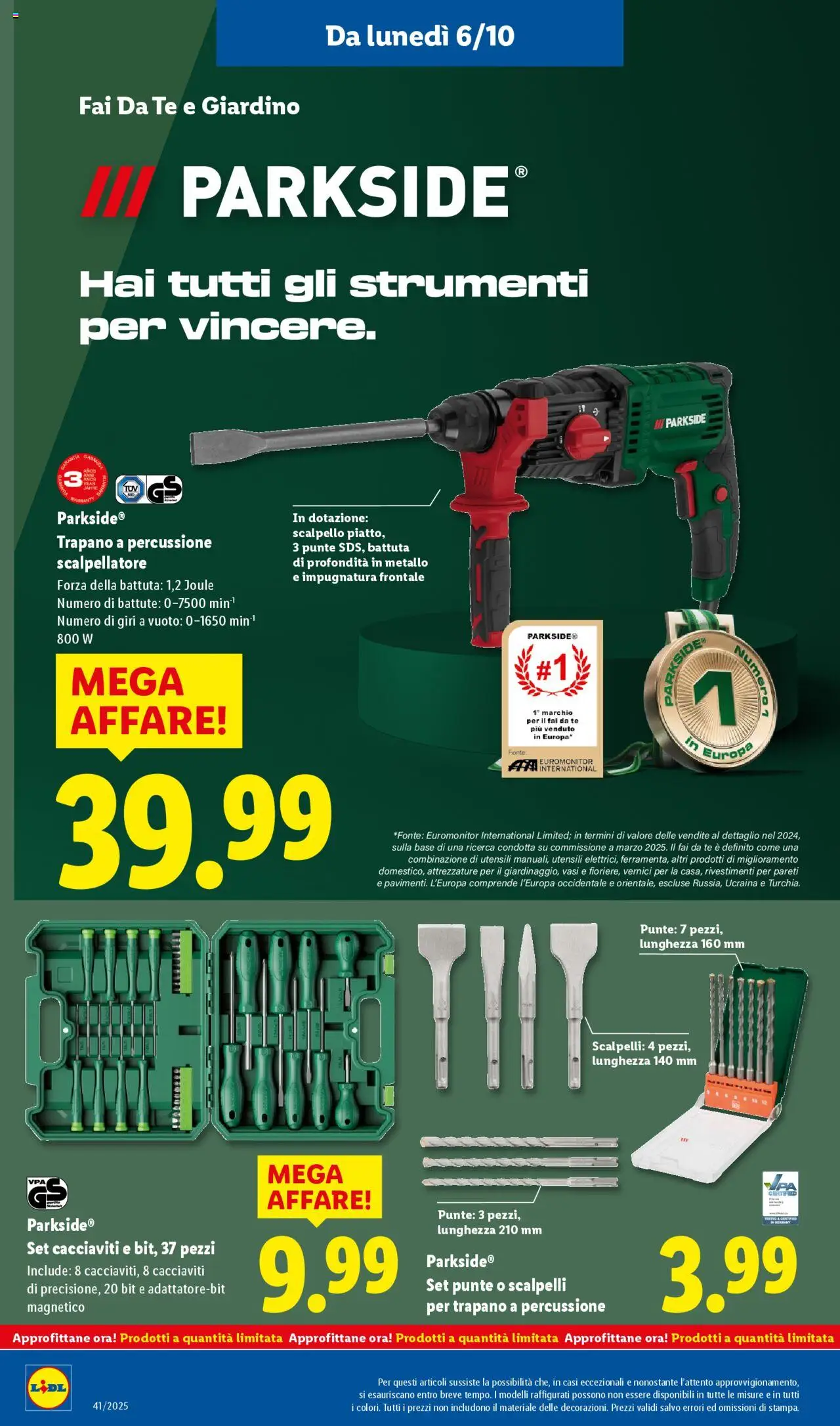 Volantino Lidl del 06.10.2025 | Pagina: 36 | Prodotti: Tè, Trapano