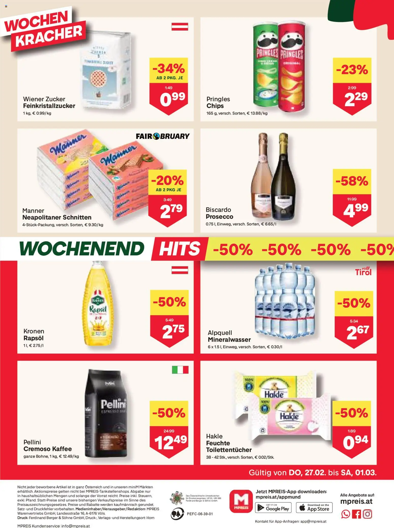 MPREIS Absam gültig ab 27.02.2026 | Seite: 12 | Produkte: Chips, Zucker, Kaffee