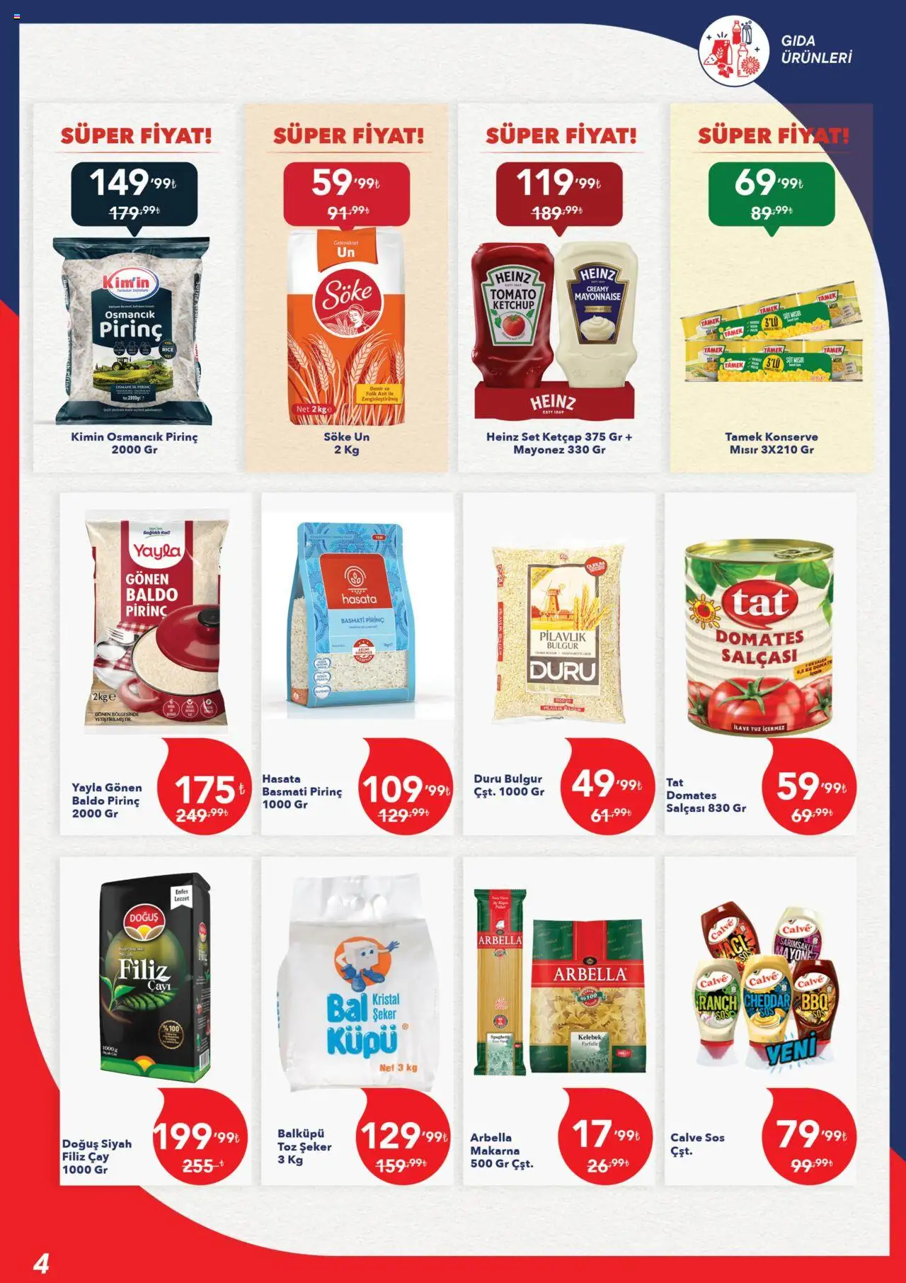 Kim Market Katalog - 18.09.2025 tarihinden itibaren geçerlidir | Sayfa: 4 | Ürünler: Domates, Çay, Şeker, Makarna