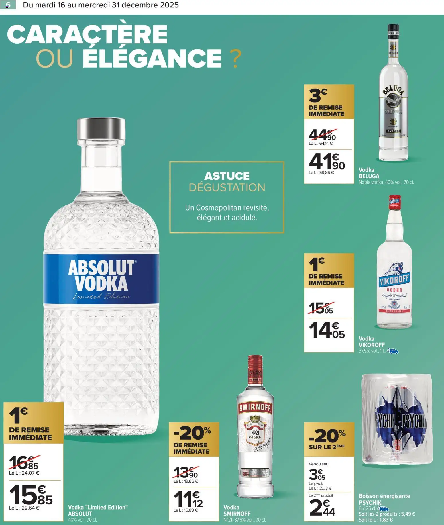 {H1} | Page: 8 | Produits: Vodka, Boisson énergisante