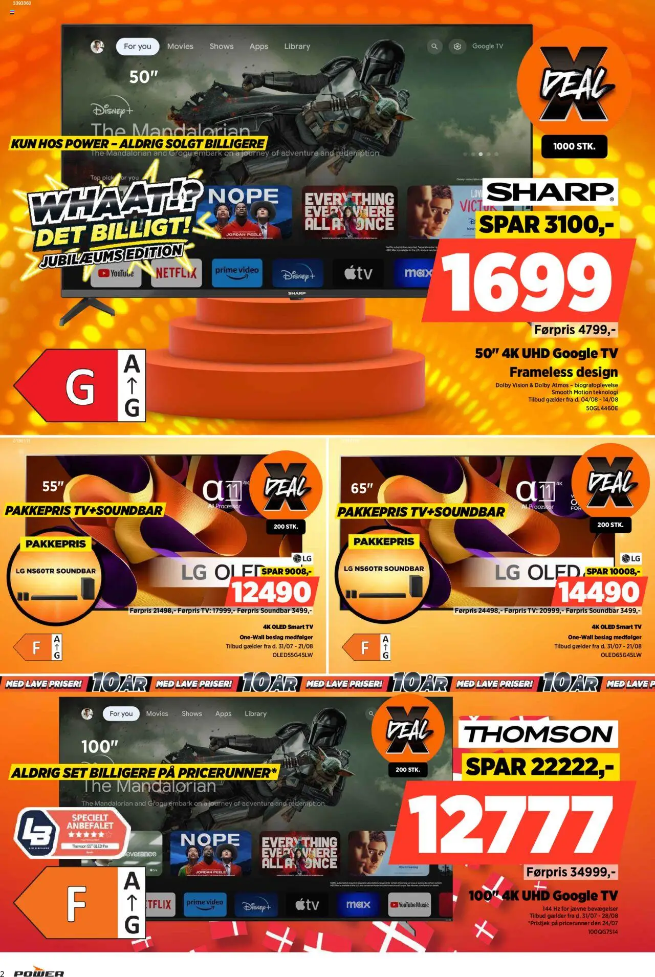 Power Tilbudsavis gyldig fra 31.07.2025 | Side: 2 | Produkter: Soundbar, Smart TV, TV, Video