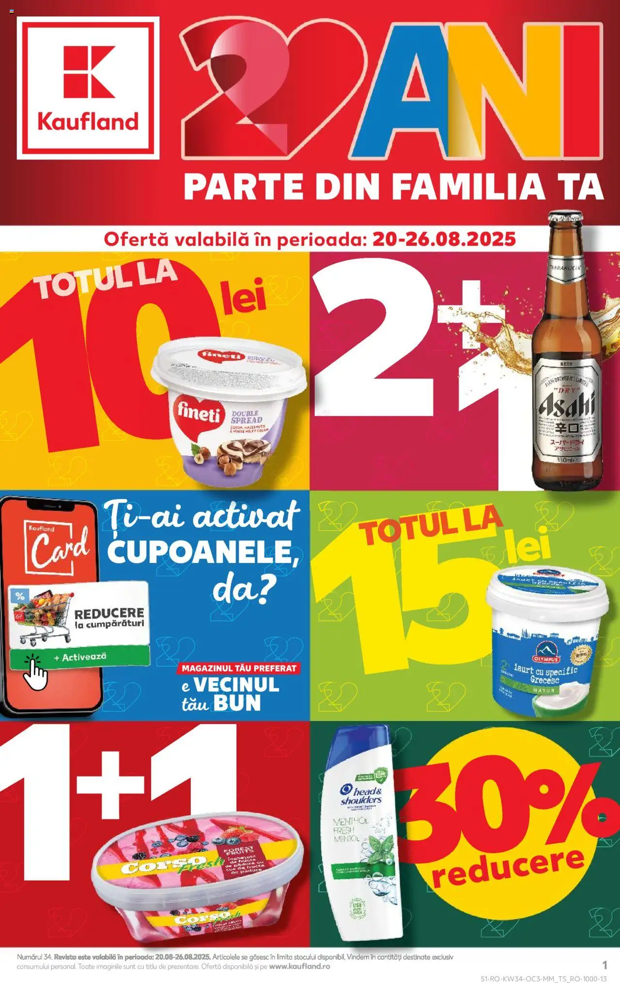 Kaufland RO akciós ujság - amely érvényes a következő dátumtól: 20.08.2025 | Oldal: 1