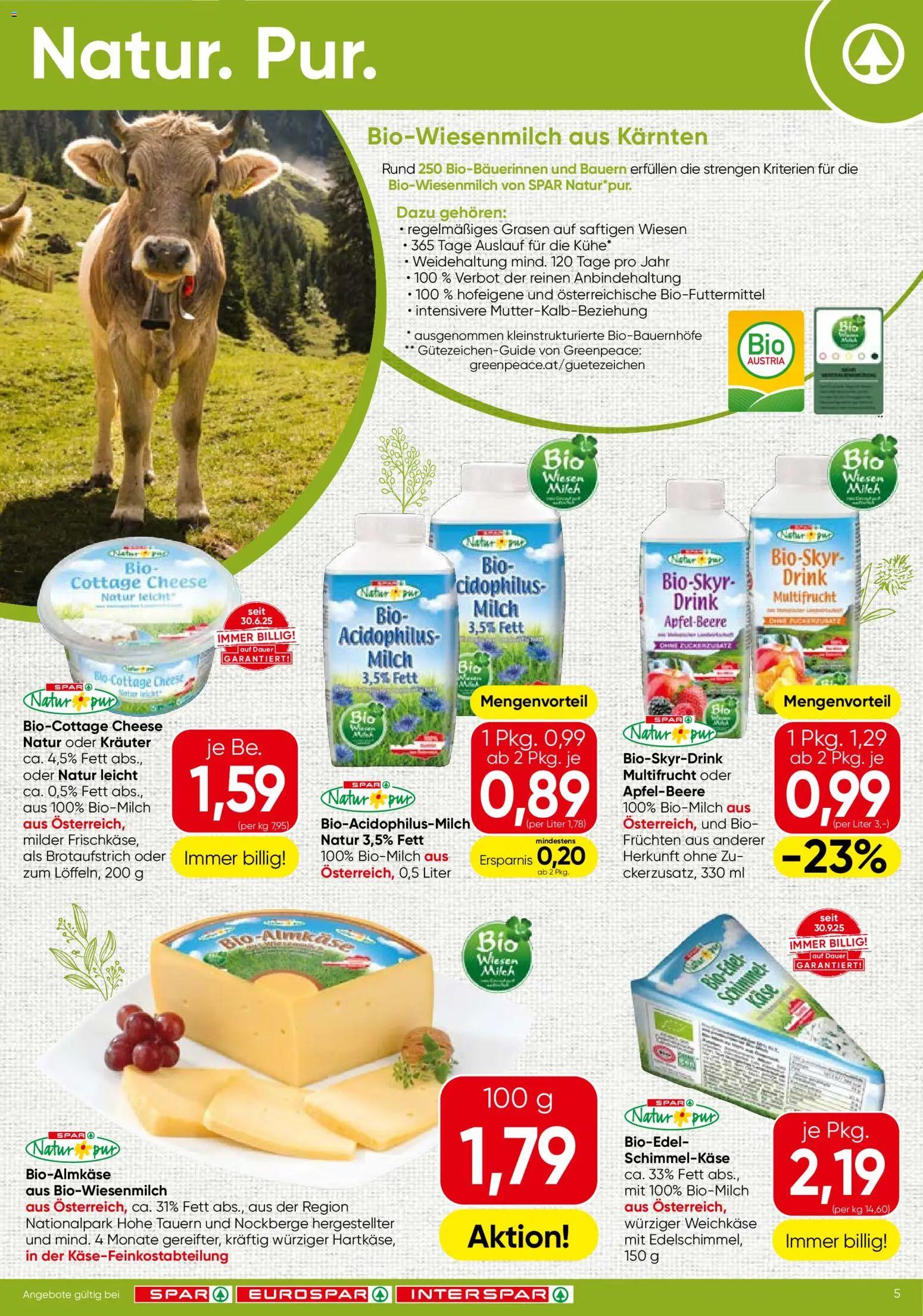 Spar Flugblatt - Niederösterreich gültig ab 05.03.2026 | Seite: 5 | Produkte: Milch, Käse
