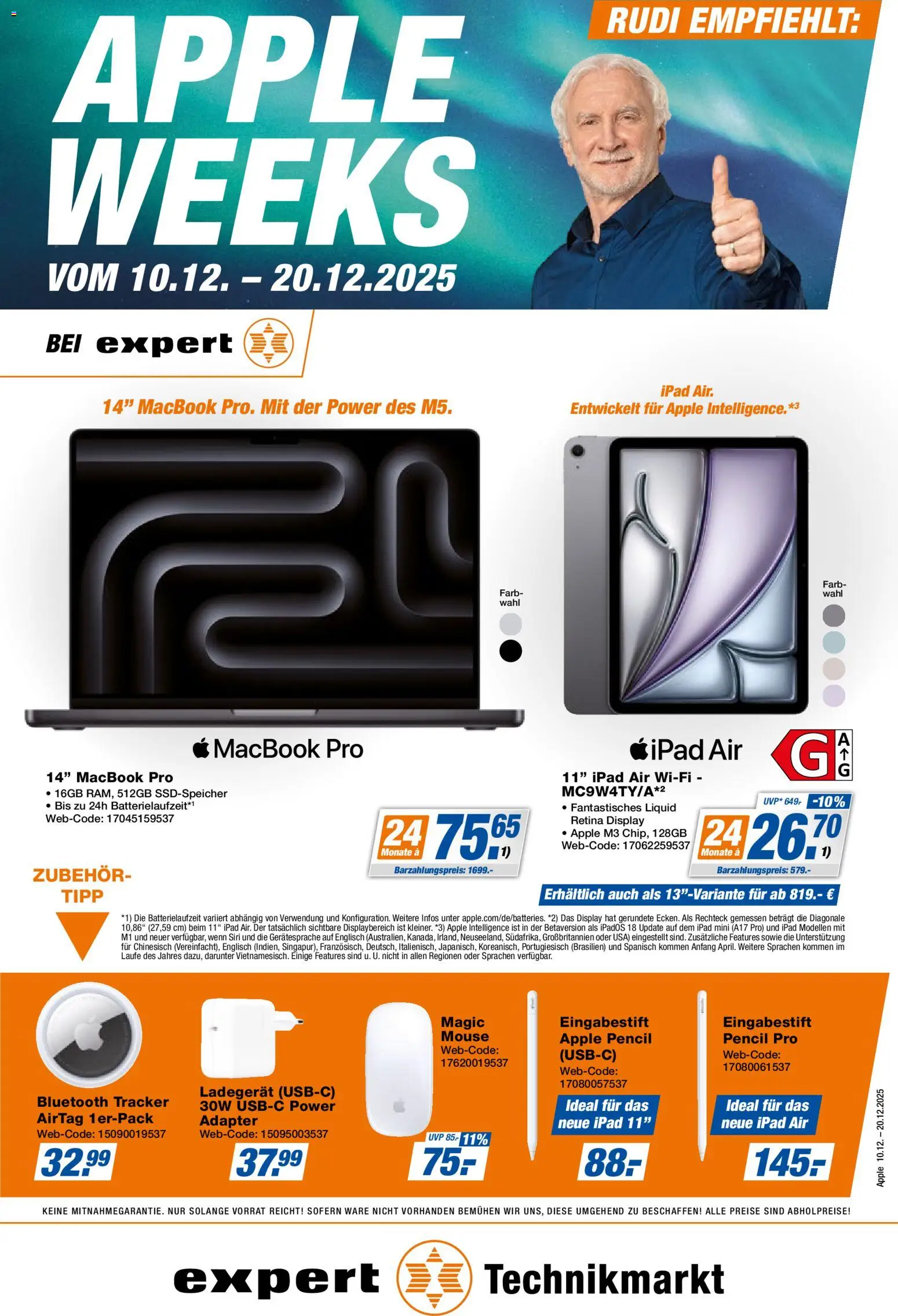 Expert Prospekt 	 – gültig ab 12.12.2025 | Seite: 12 | Produkte: Adapter, Macbook, Ipad, Ladegerät