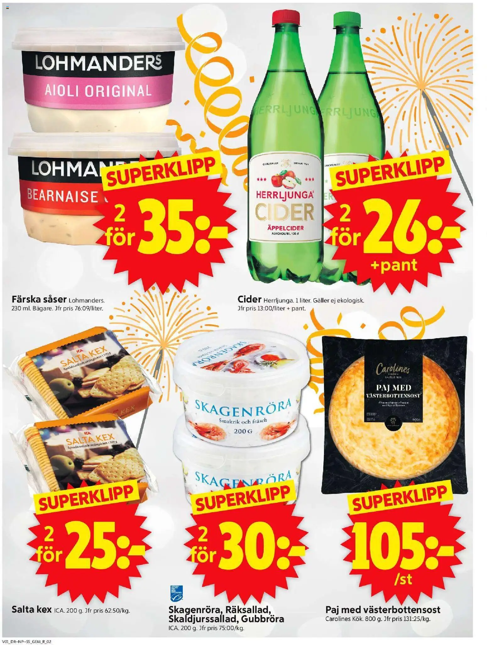 ICA Supermarket reklamblad aktuell från 30.12.2025 | Sida: 2 | Produkter: Gem, Galler, Paj, Cider