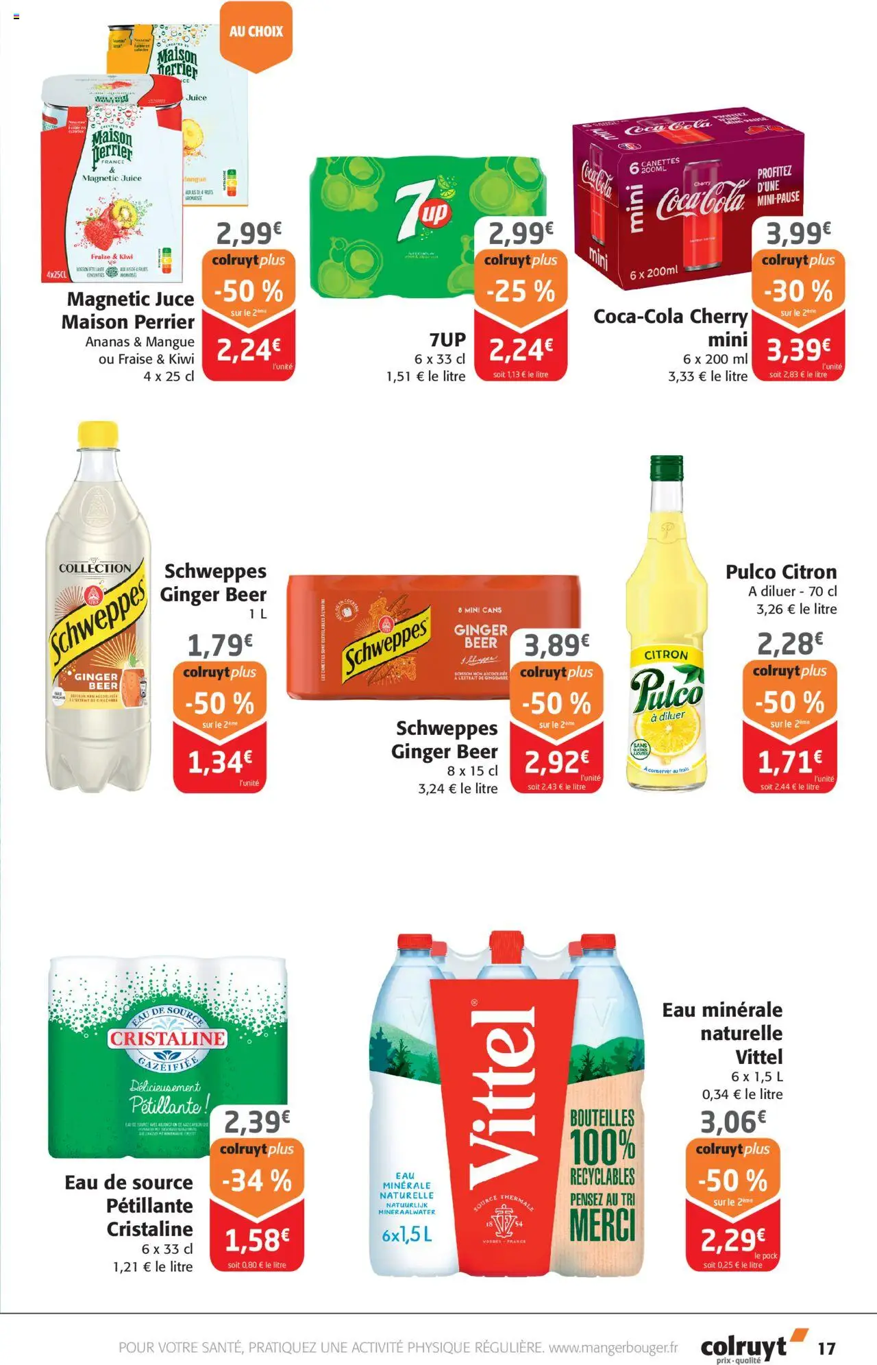  | Page: 17 | Produits: Eau minérale, Eau minérale naturelle, Vittel, Gingembre