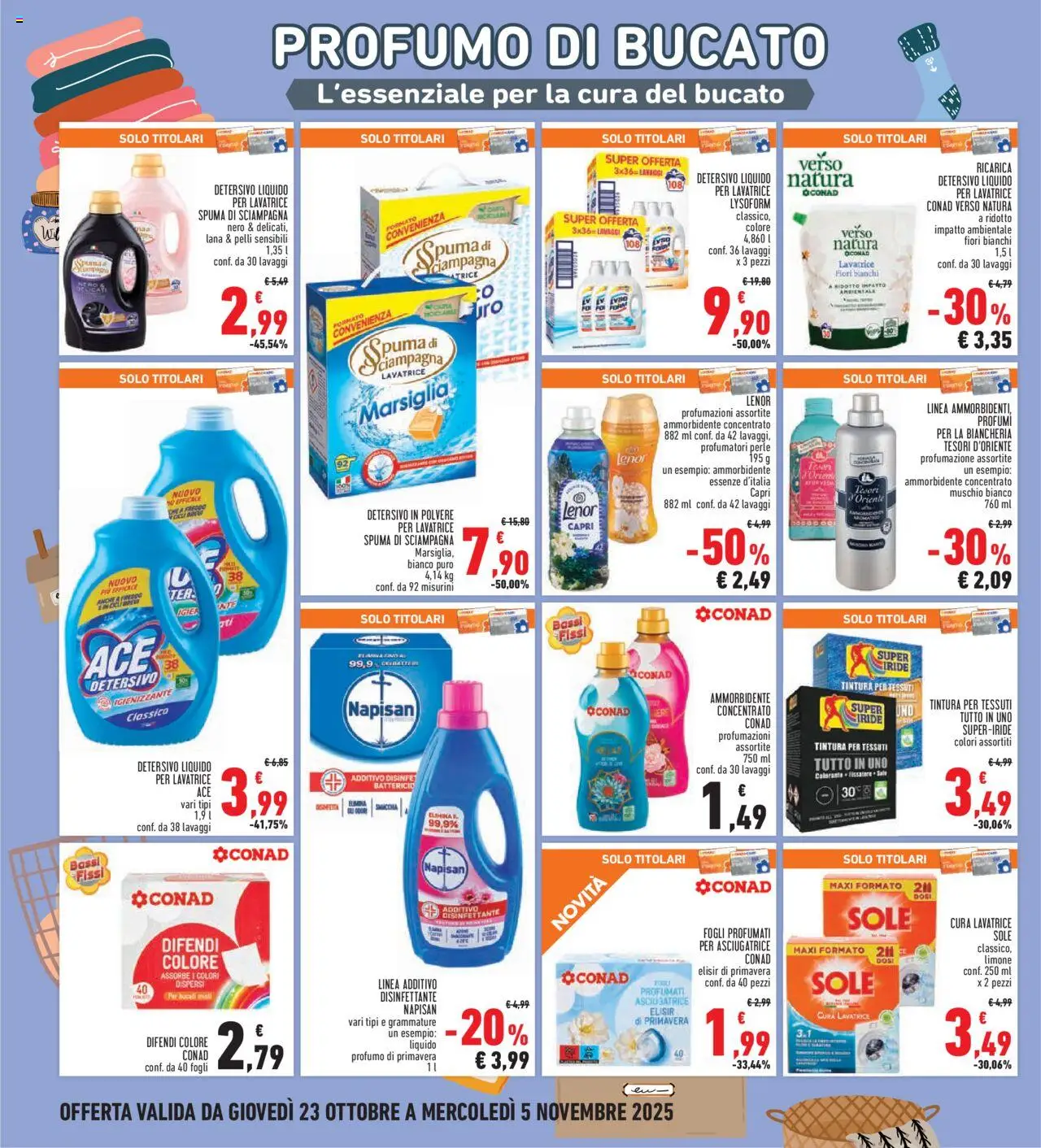 Volantino Conad del 23.10.2025 | Pagina: 26 | Prodotti: Ammorbidente, Limone, Asciugatrice, Profumo