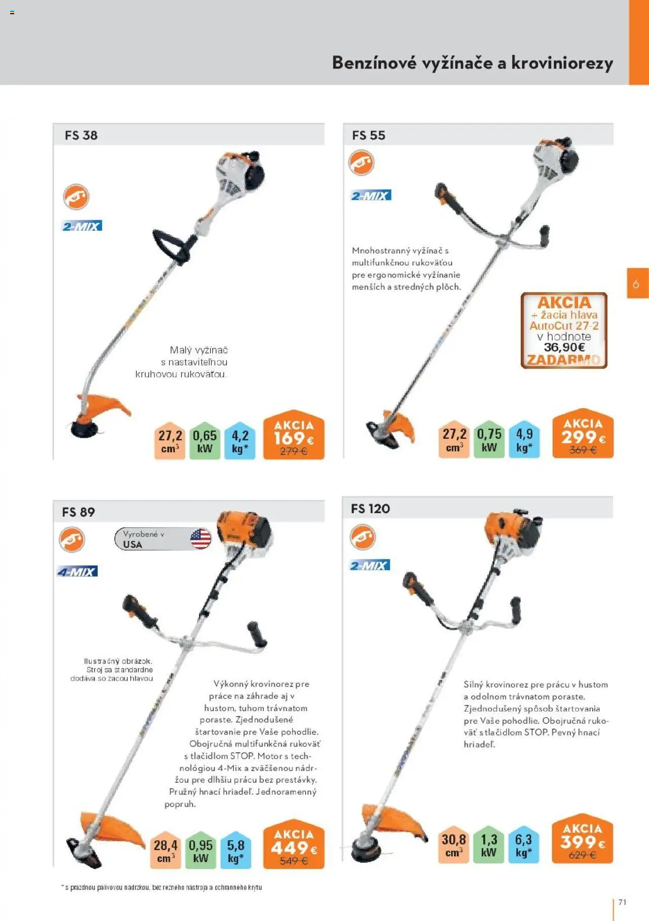 Nové STIHL akcie – leták je platný od 29.09.2025 | Strana: 71 | Produkty: Krovinorez, Vyžínače