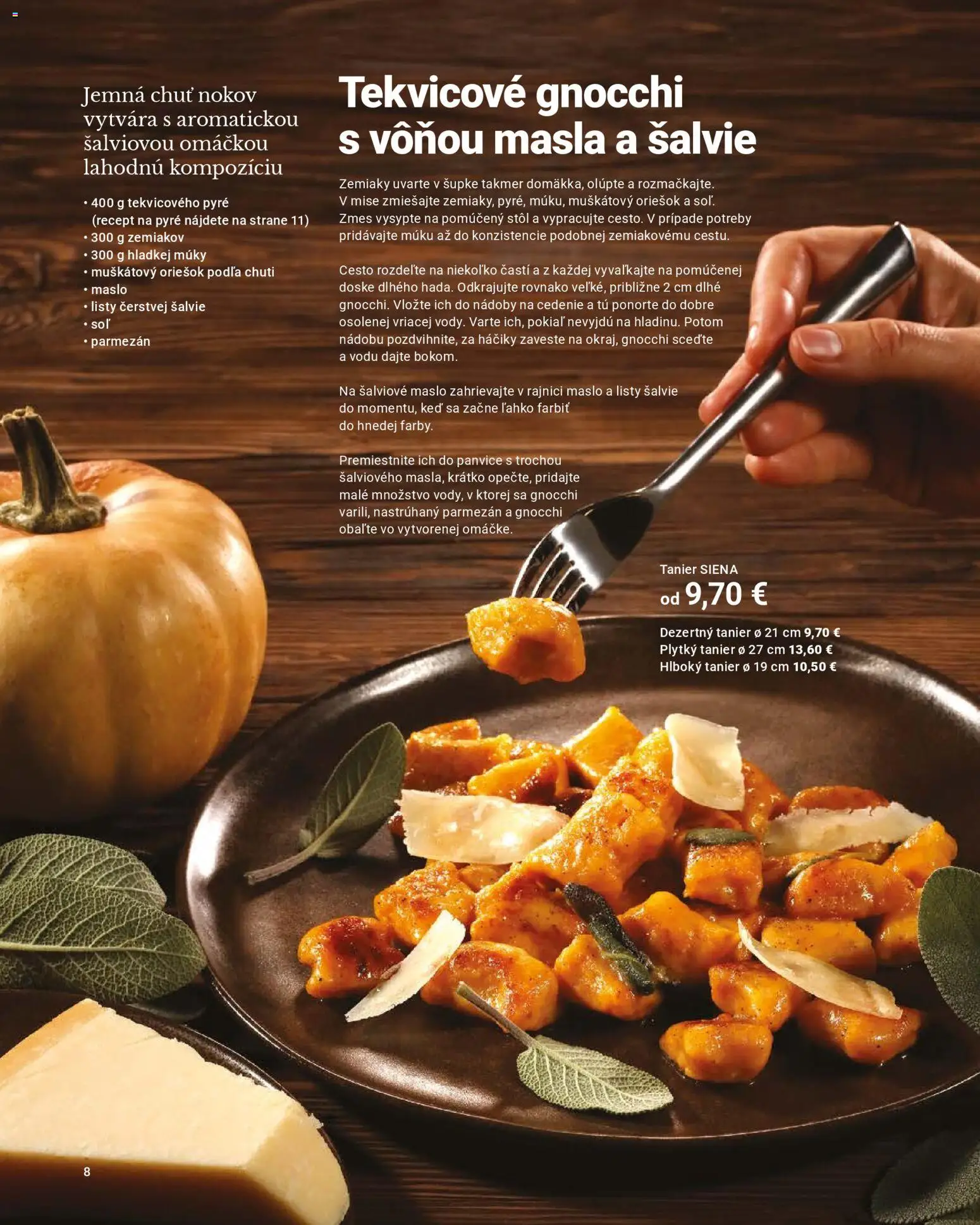 Nové TESCOMA akcie – leták je platný od 01.11.2025 | Strana: 8 | Produkty: Stôl, Maslo, Parmezán, Zemiaky