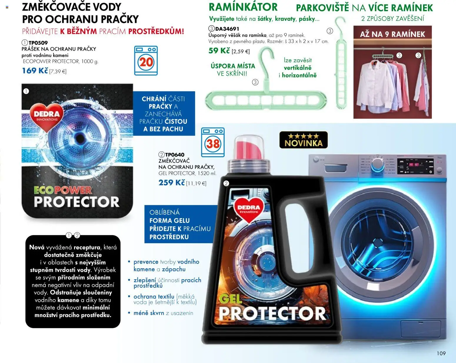 Nové Dedra akcie – leták je platný od 24.04.2026 | Strana: 9 | Produkty: Práčky, Voda