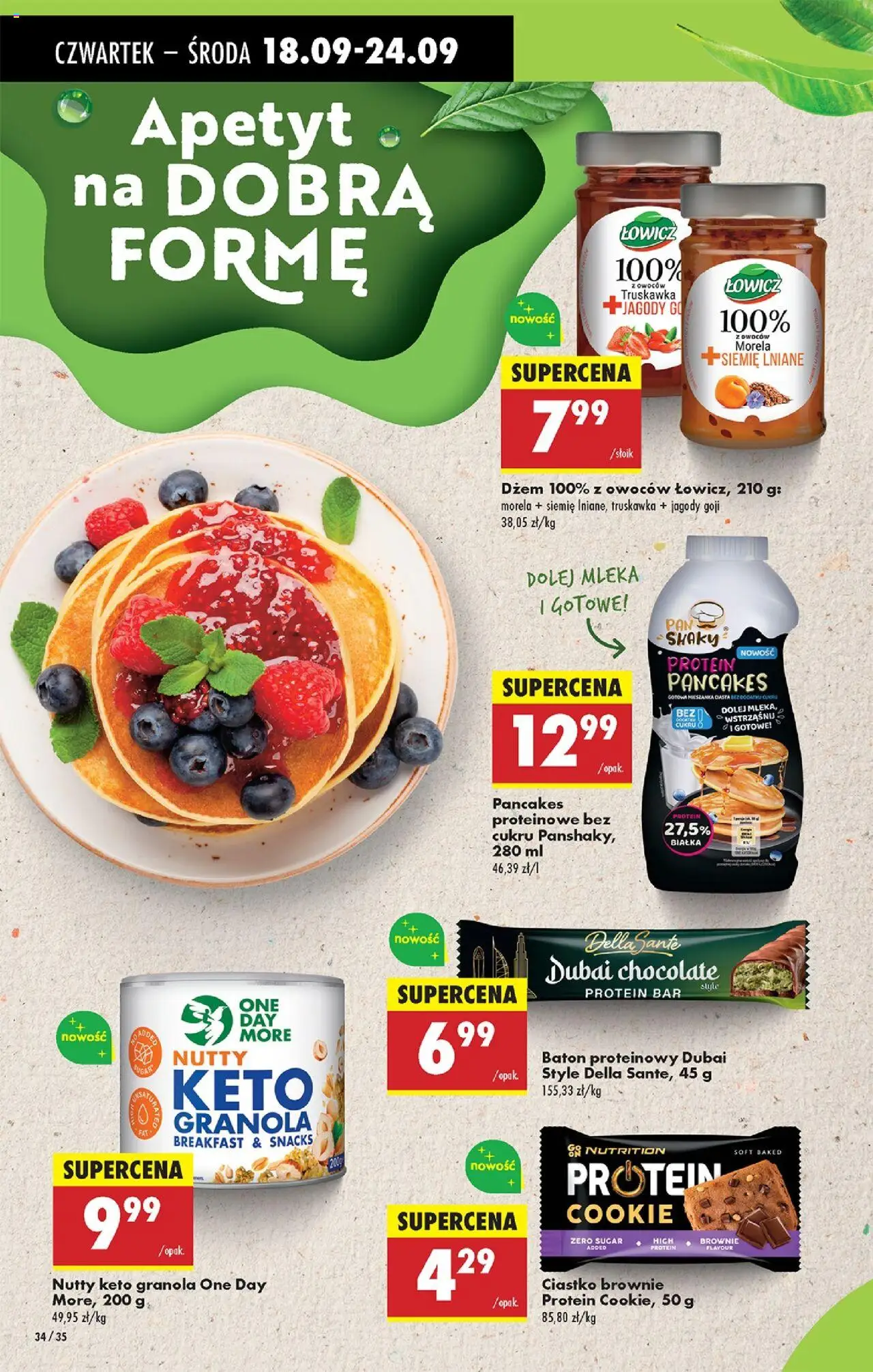 Biedronka gazetka - Oferta w tym tygodniu od 18.09.2025 | Strona: 44 | Produkty: Jagody, Granola, Brownie, Pancakes