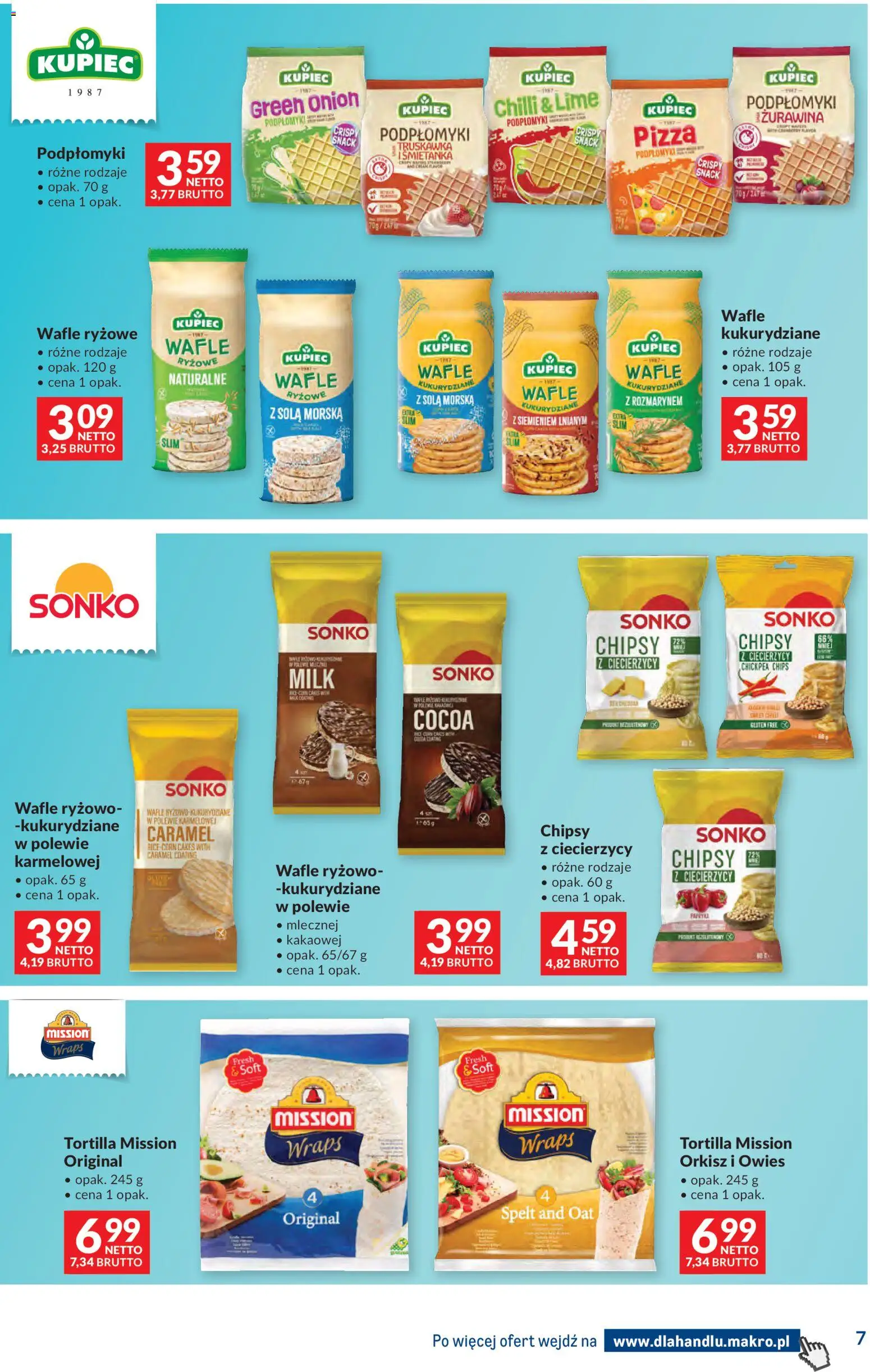 Makro Gazetka - Dystrybucja do sklepów od 27.12.2025 | Strona: 7 | Produkty: Chipsy, Wafle ryżowe, Żurawina, Pizza