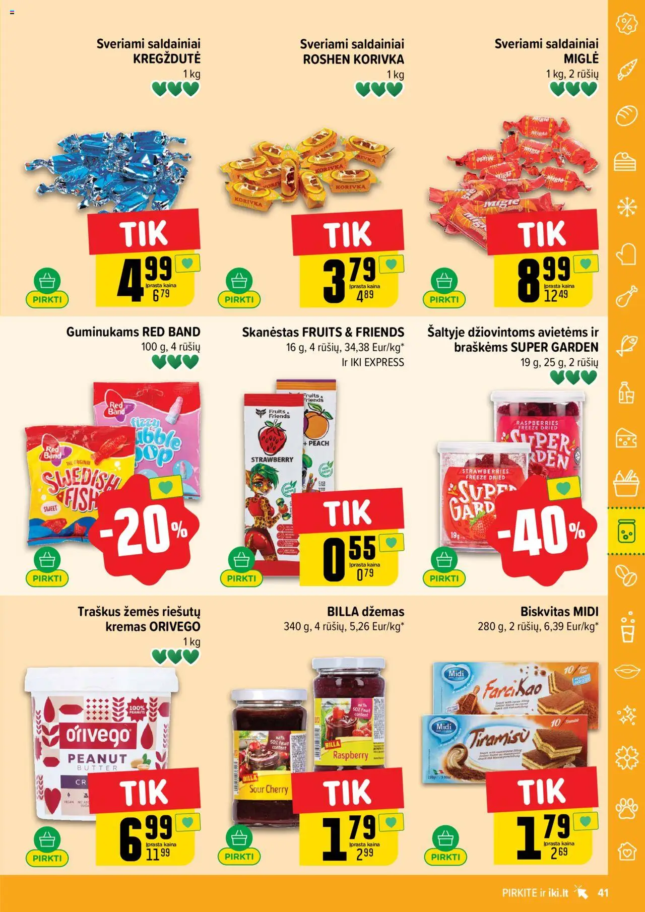IKI - Leidinys│galioja nuo 21.07.2025 | Puslapis: 41 | Prekių: Kremas, Saldainiai