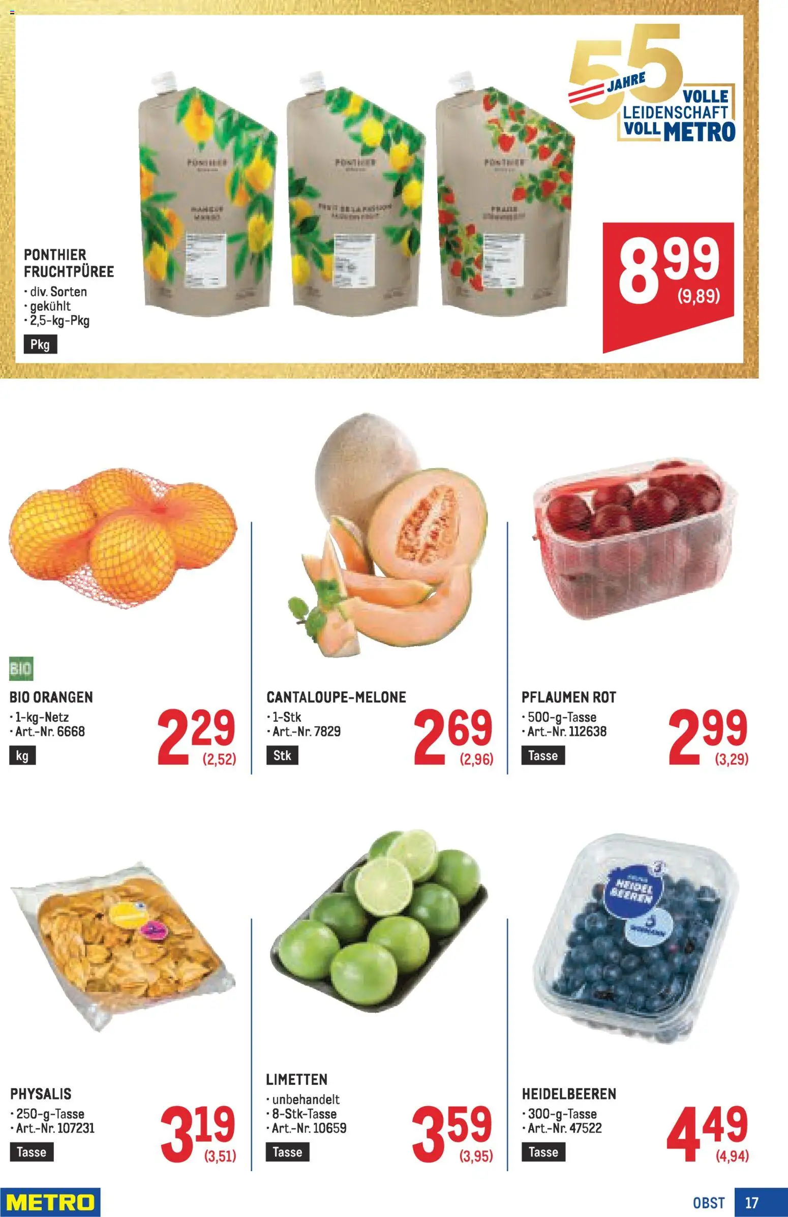 Metro Profi gültig ab 05.03.2026 | Seite: 17 | Produkte: Obst, Orangen