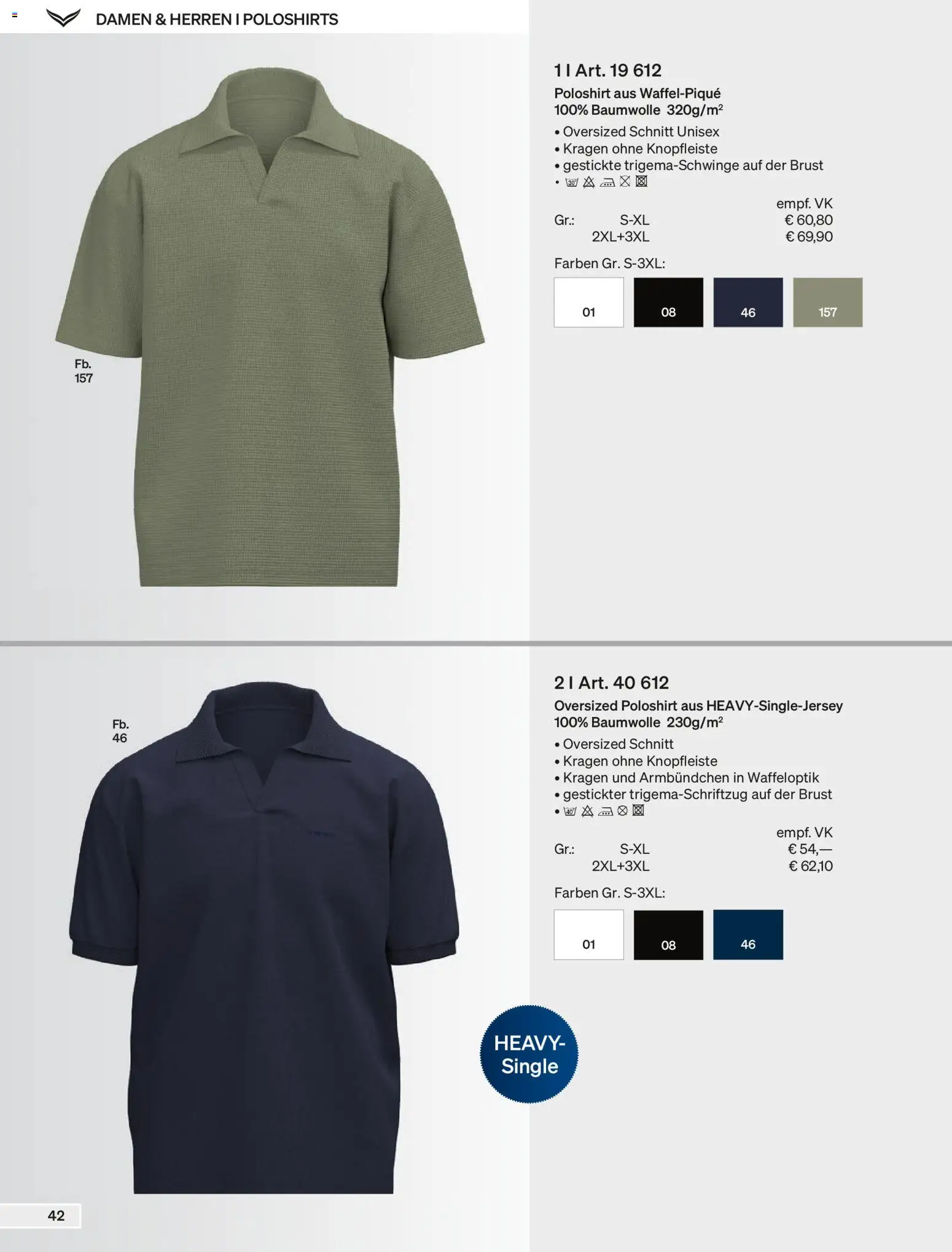 Trigema Prospekt – gültig ab 01.02.2026 | Seite: 42 | Produkte: Poloshirt