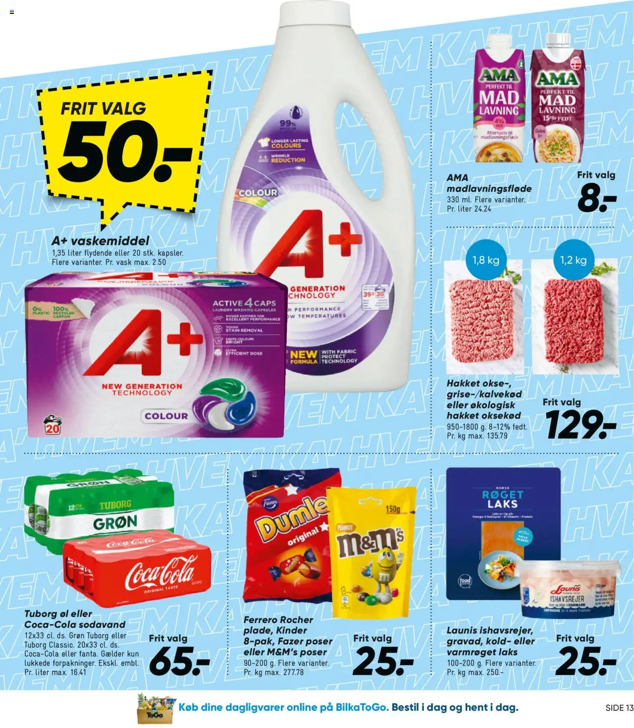 Bilka tilbudsavis – gyldig fra 12.09.2025 | Side: 13 | Produkter: Øl, Oksekød, Sodavand, Caps