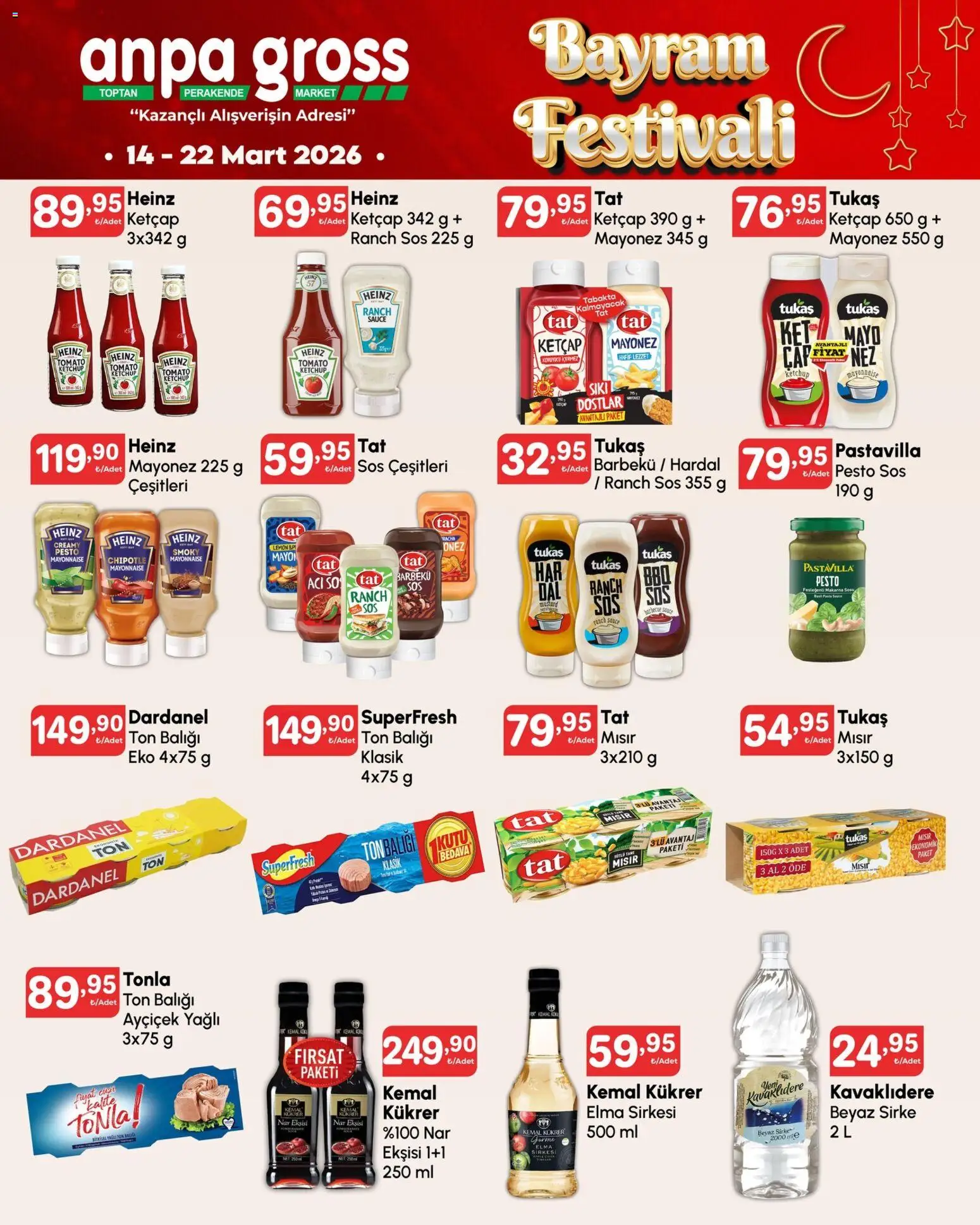 Anpa Gross Katalog - 14.03.2026 tarihinden itibaren geçerlidir | Sayfa: 11 | Ürünler: Hardal, Ranch sos, Sos, Mısır