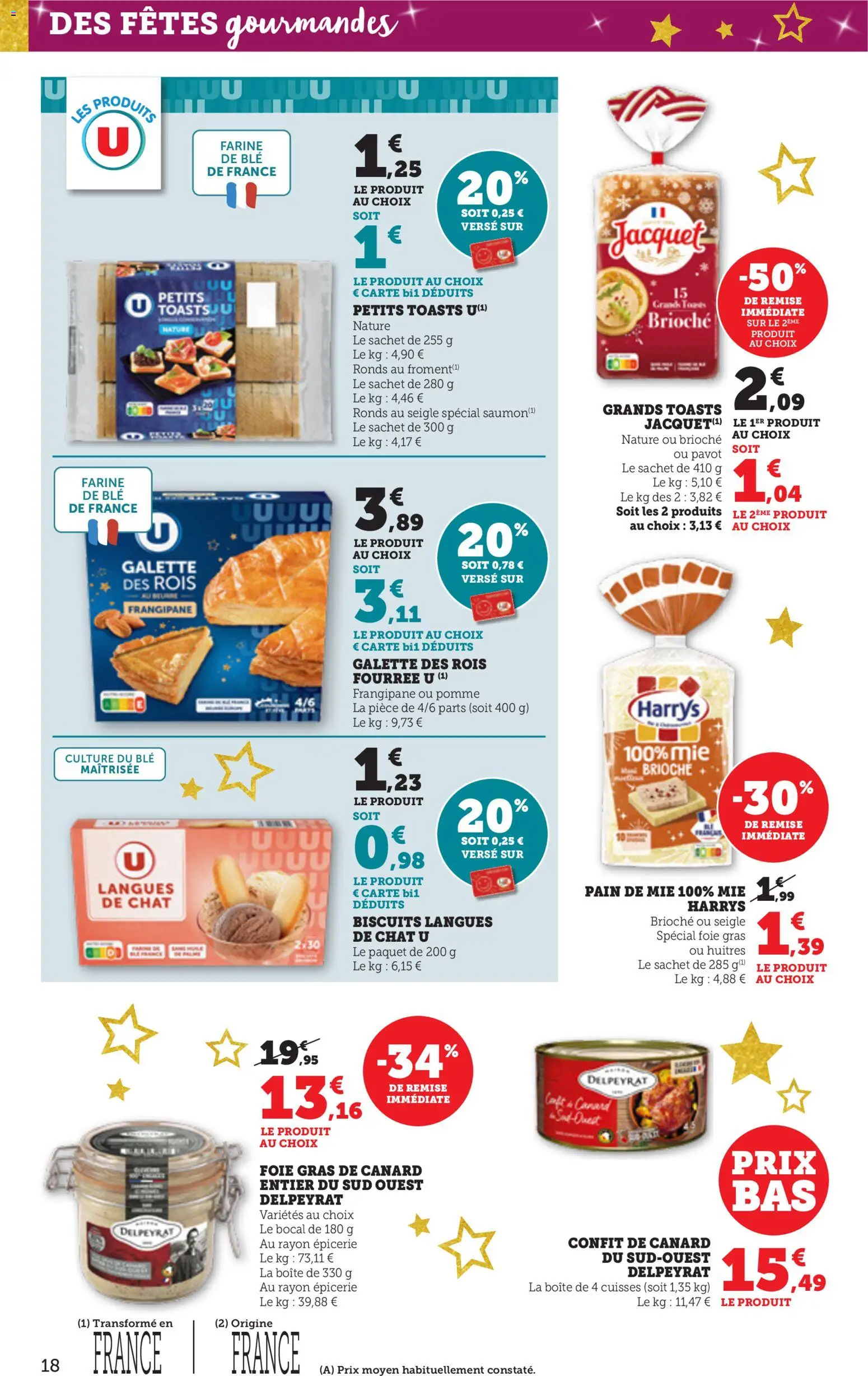 {H1} | Page: 18 | Produits: Pomme, Gras de canard entier, Pain de mie, Biscuits