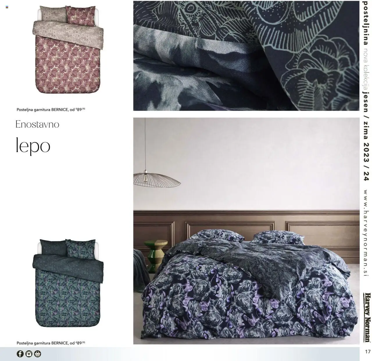 Harvey Norman katalog posteljnina jesen zima │ velja od 01.10.2023 | Stran: 17 | Izdelki: Posteljnina