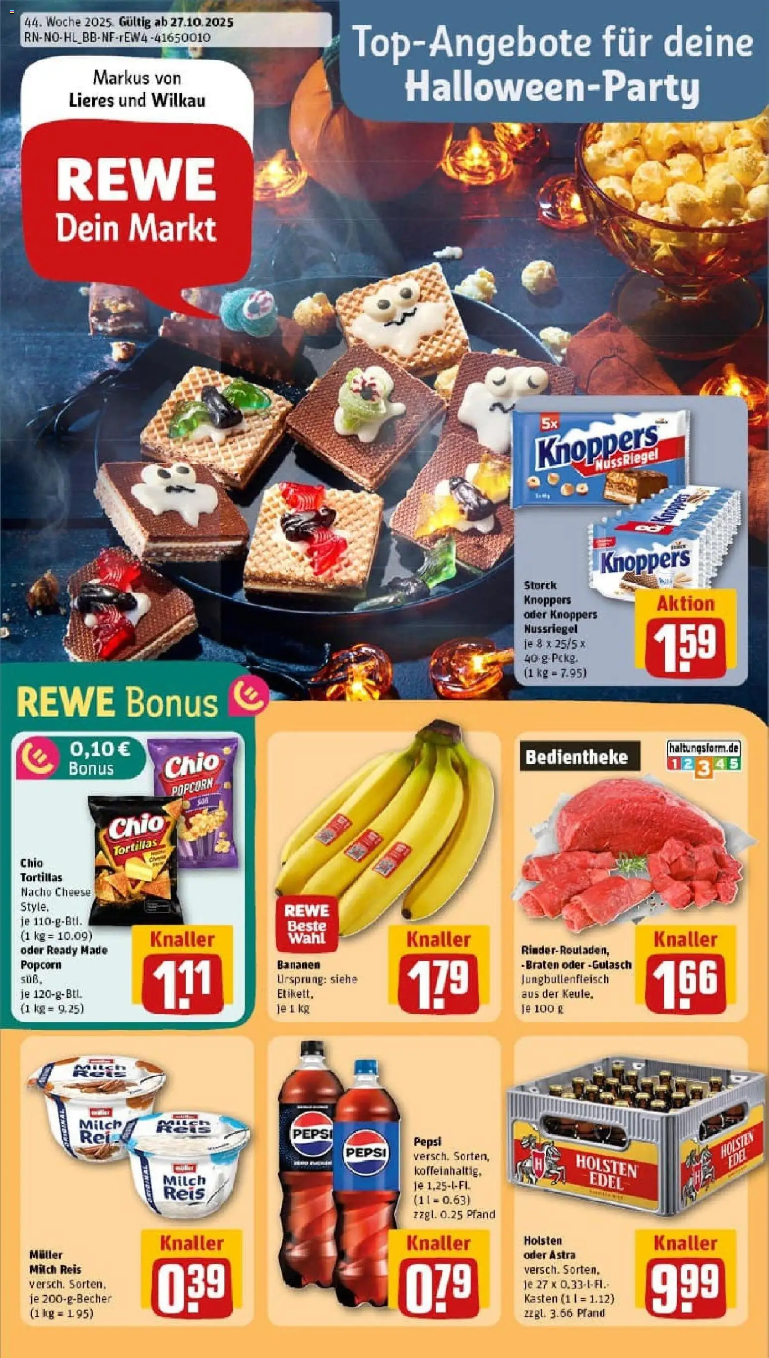 Rewe prospekt Bad Oldesloe	 – gültig ab 26.10.2025 | Seite: 1 | Produkte: Milch, Holsten, Knoppers, Pepsi