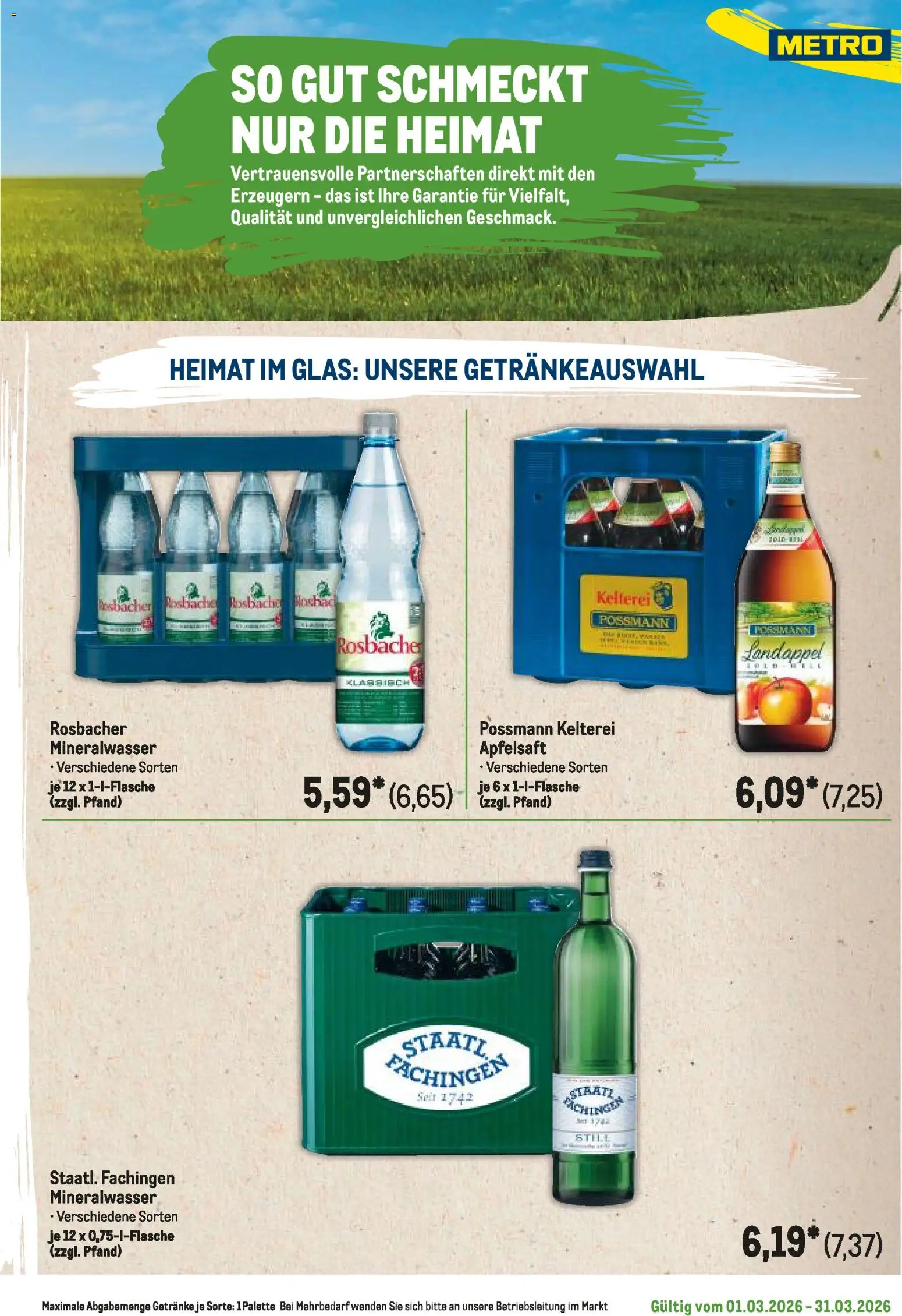 Metro Regionaler Flyer – gültig ab 01.03.2026 | Seite: 53 | Produkte: Apfelsaft, Mineralwasser