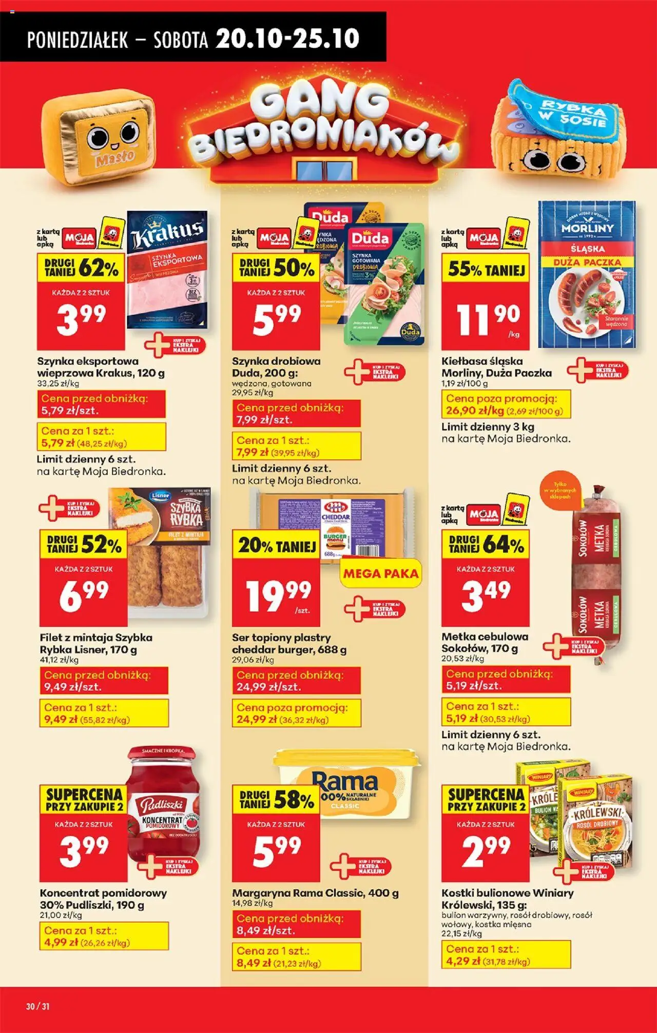 Biedronka gazetka od 20.10.2025 | Strona: 38 | Produkty: Kiełbasa, Kiełbasa śląska, Margaryna, Masło