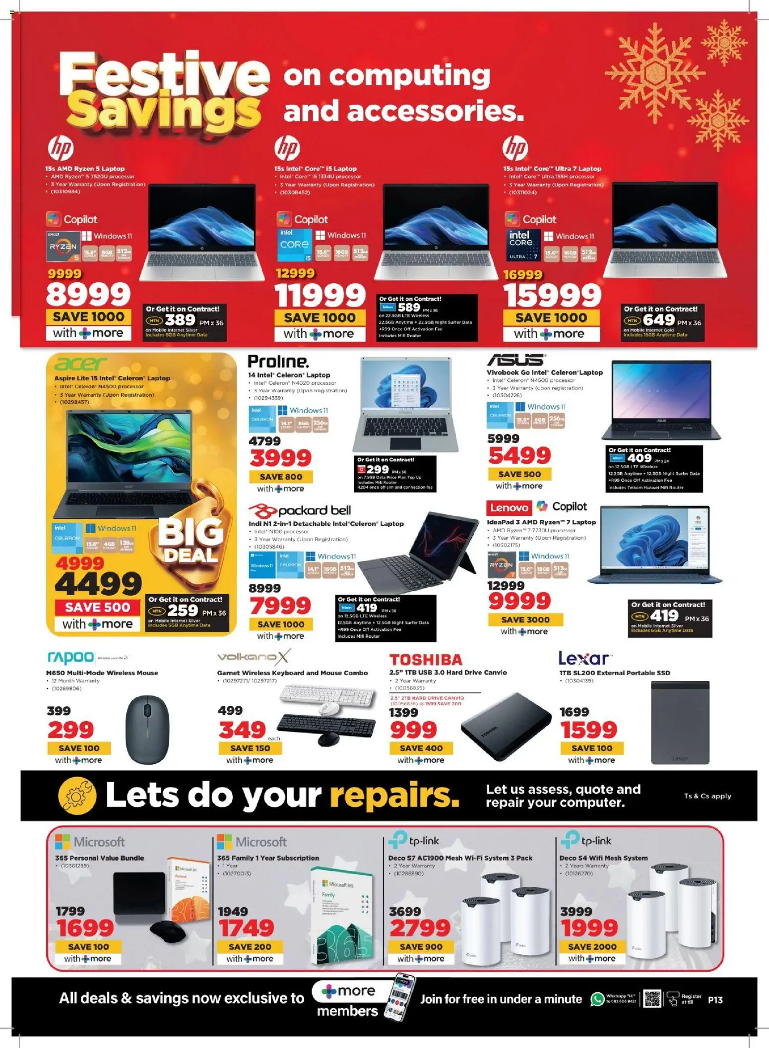New HiFi Corp catalogue – valid from 02.12.2025 | Page: 13 | Products: Data, Router, Laptop, Hard drive