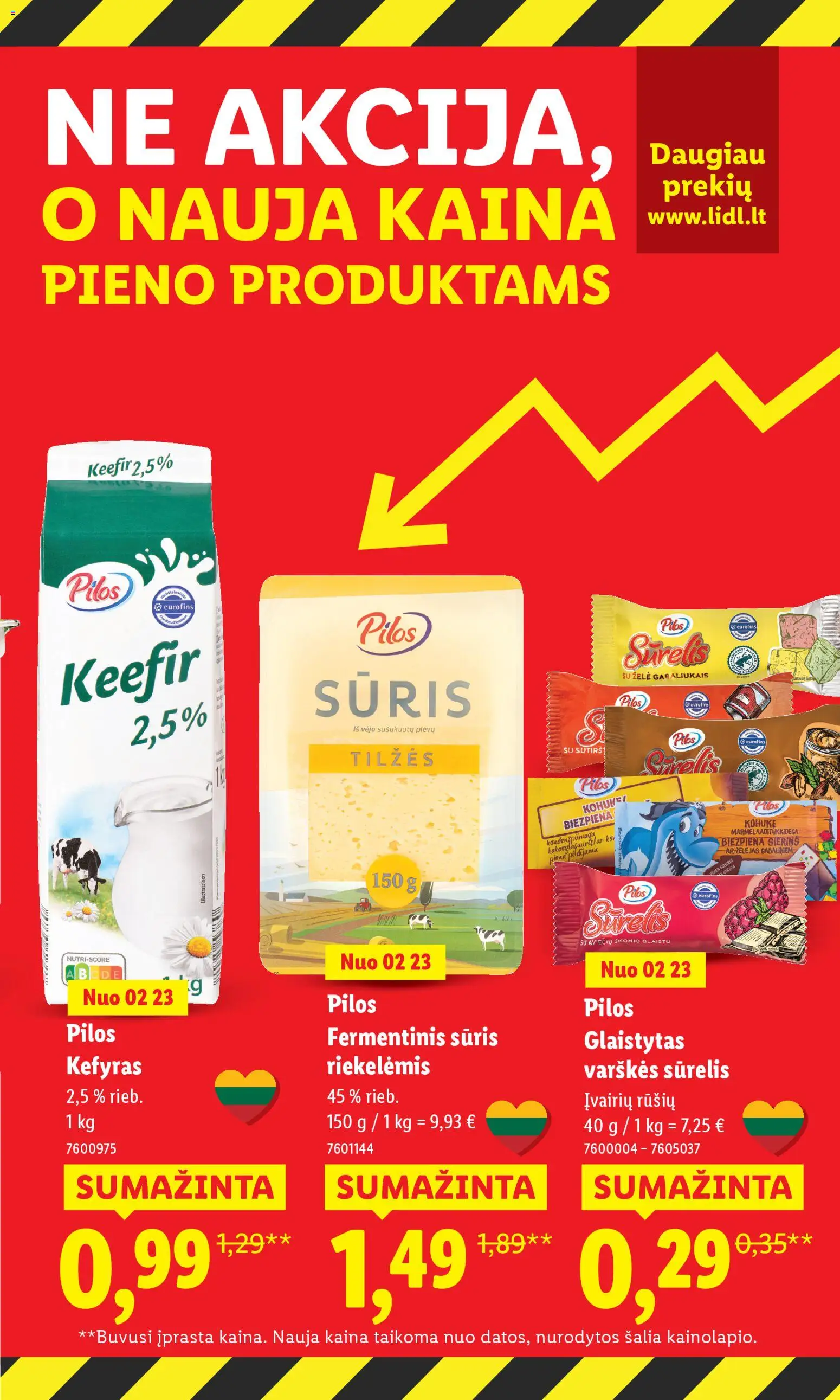 LIDL akcijos nuo 02.03.2026 | Puslapis: 7 | Prekių: Fermentinis sūris, Sūrelis, Sūris