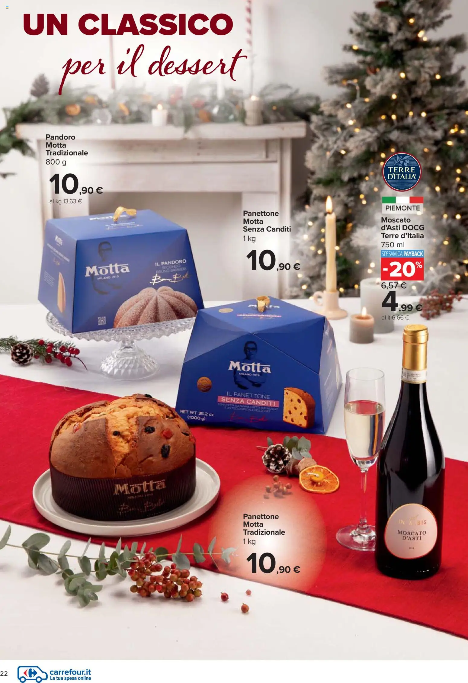 Volantino Carrefour del 27.11.2025 | Pagina: 22 | Prodotti: Pandoro, Panettone