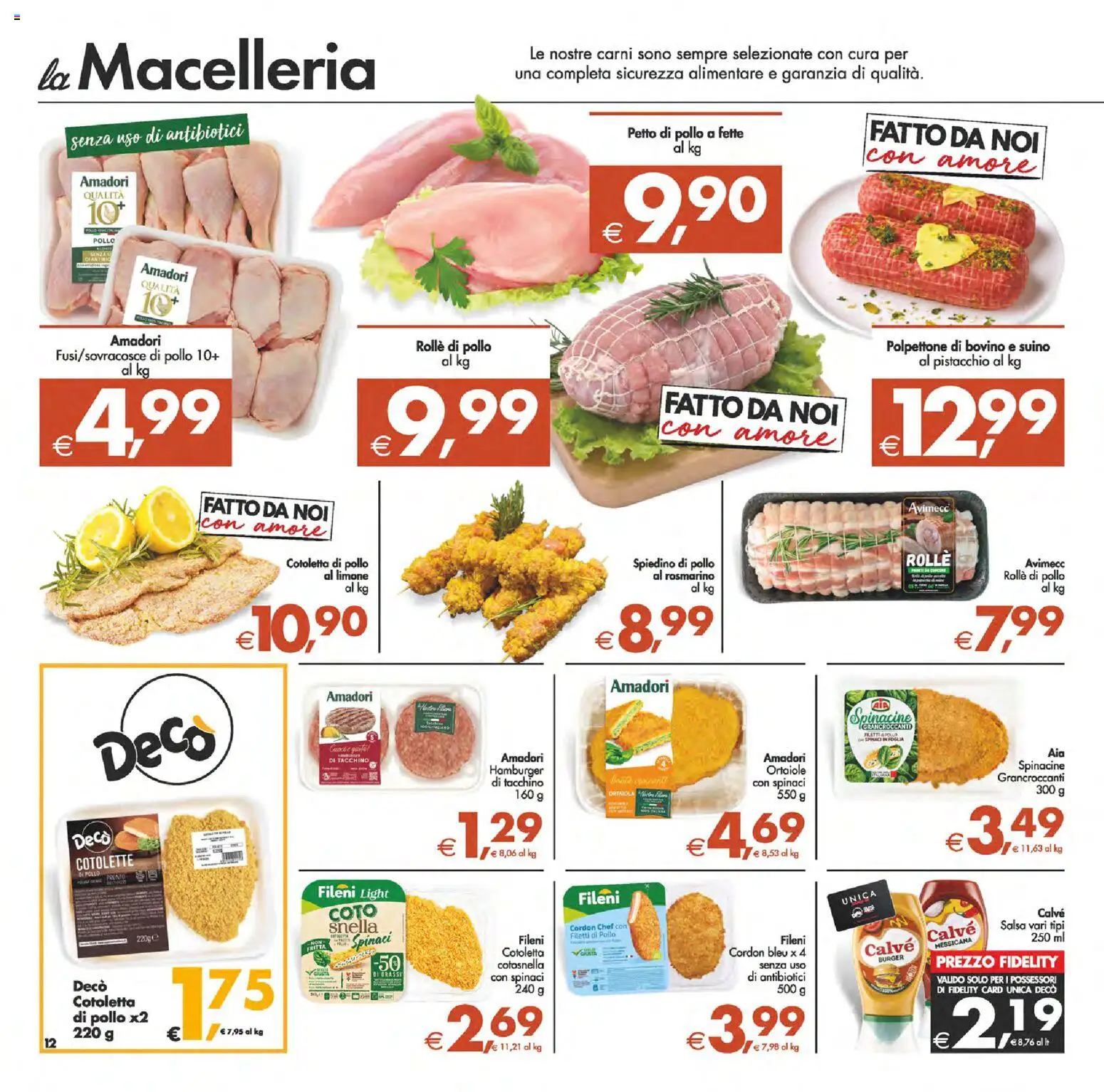 Volantino Decò del 24.10.2025 | Pagina: 12 | Prodotti: Bovino, Suino, Limone, Spinaci