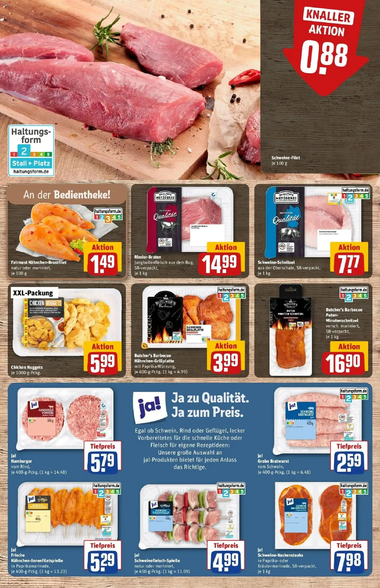 Rewe Prospekt Alzenau	 – gültig ab 12.04.2026 | Seite: 8 | Produkte: Nackensteaks, Hahnchen, Bratwurst, Schweinefilet