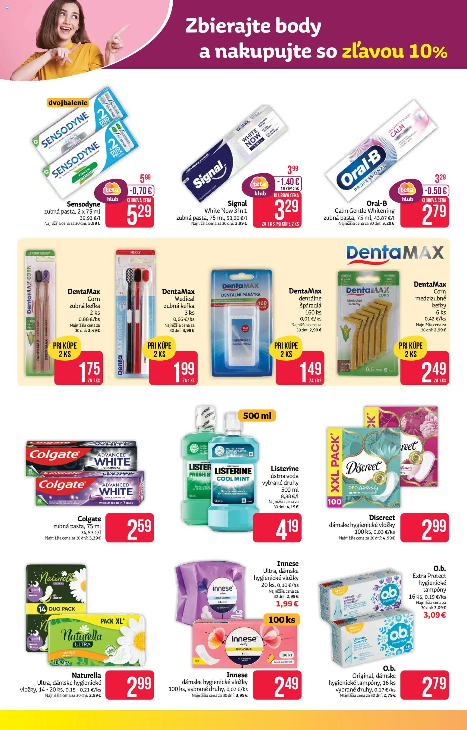 Nové Teta drogerie akcie – leták je platný od 07.01.2026 | Strana: 8 | Produkty: Zubná kefka, Listerine, Oral-B, Ústna voda
