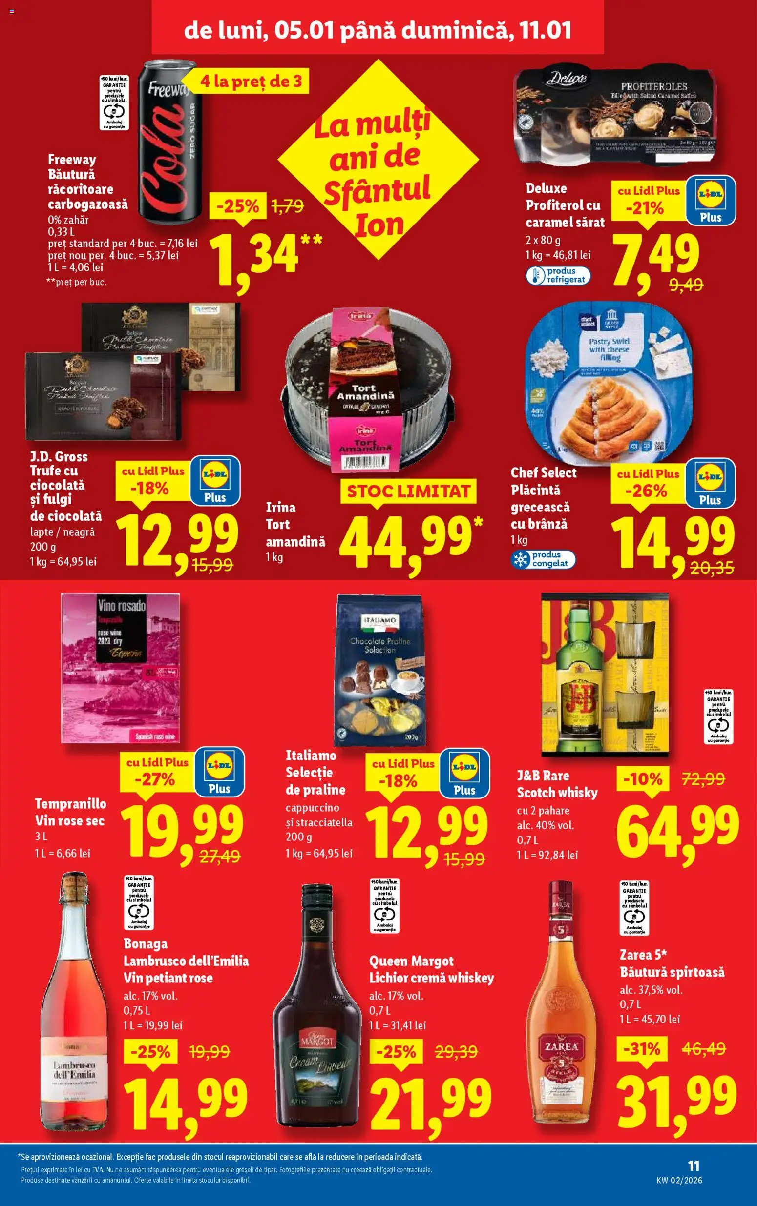 Noul catalog Lidl – valabil de la 05.01.2026 | Pagină: 11 | Produse: Amandină, Tort, Cremă, Fulgi
