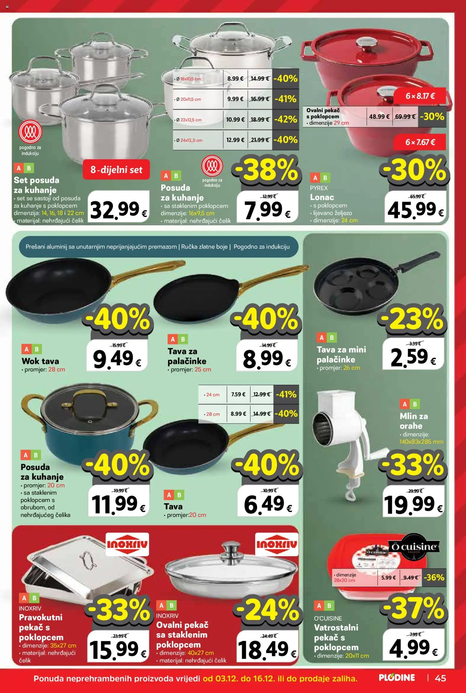 Plodine katalog | vrijedi od 03.12.2025 | Stranica: 45 | Proizvodi: Tava, Lonac