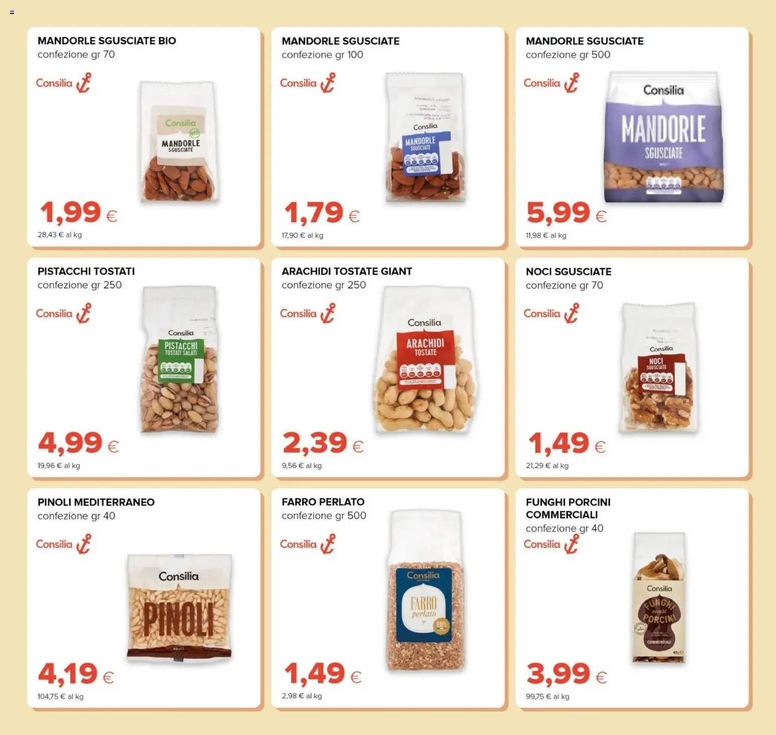 Volantino Oasi del 23.04.2026 | Pagina: 3 | Prodotti: Noci, Mandorle, Arachidi, Farro