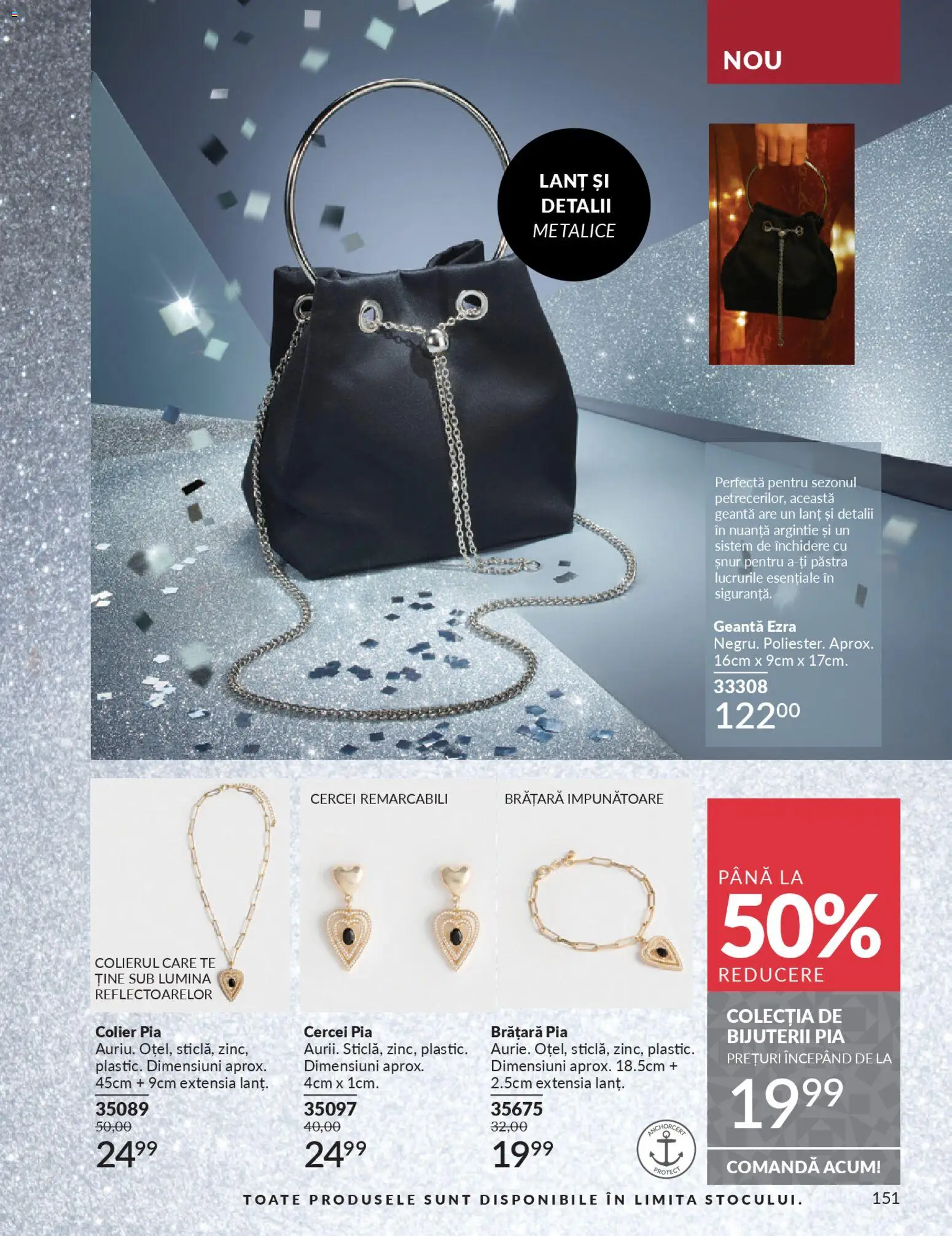 Noul catalog Avon – valabil de la 01.11.2025 | Pagină: 151 | Produse: Tavuk suyu, Cercei, Colier, Brățară